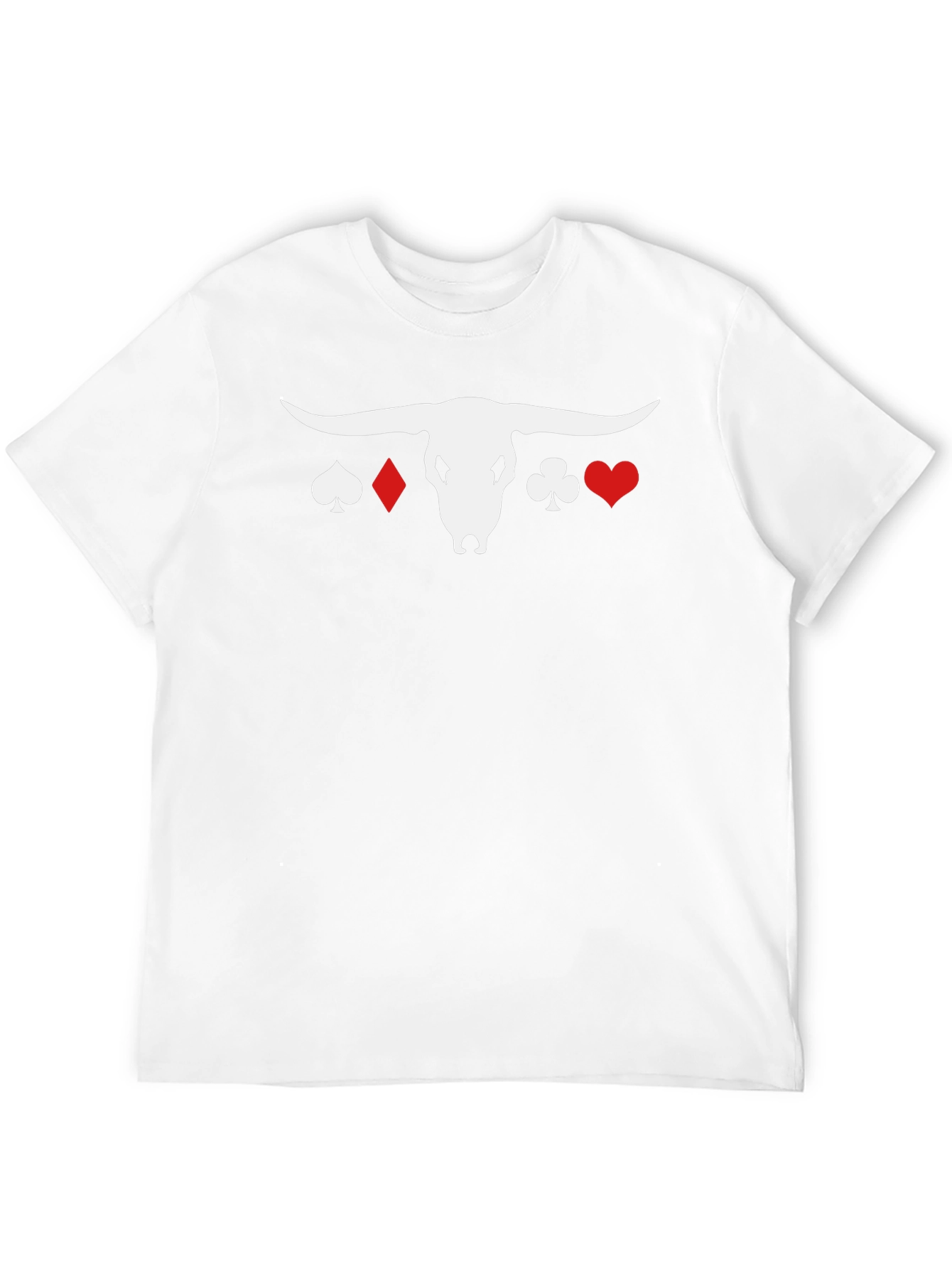 Poker Bull Graphic Tee - Black Cotton Blend