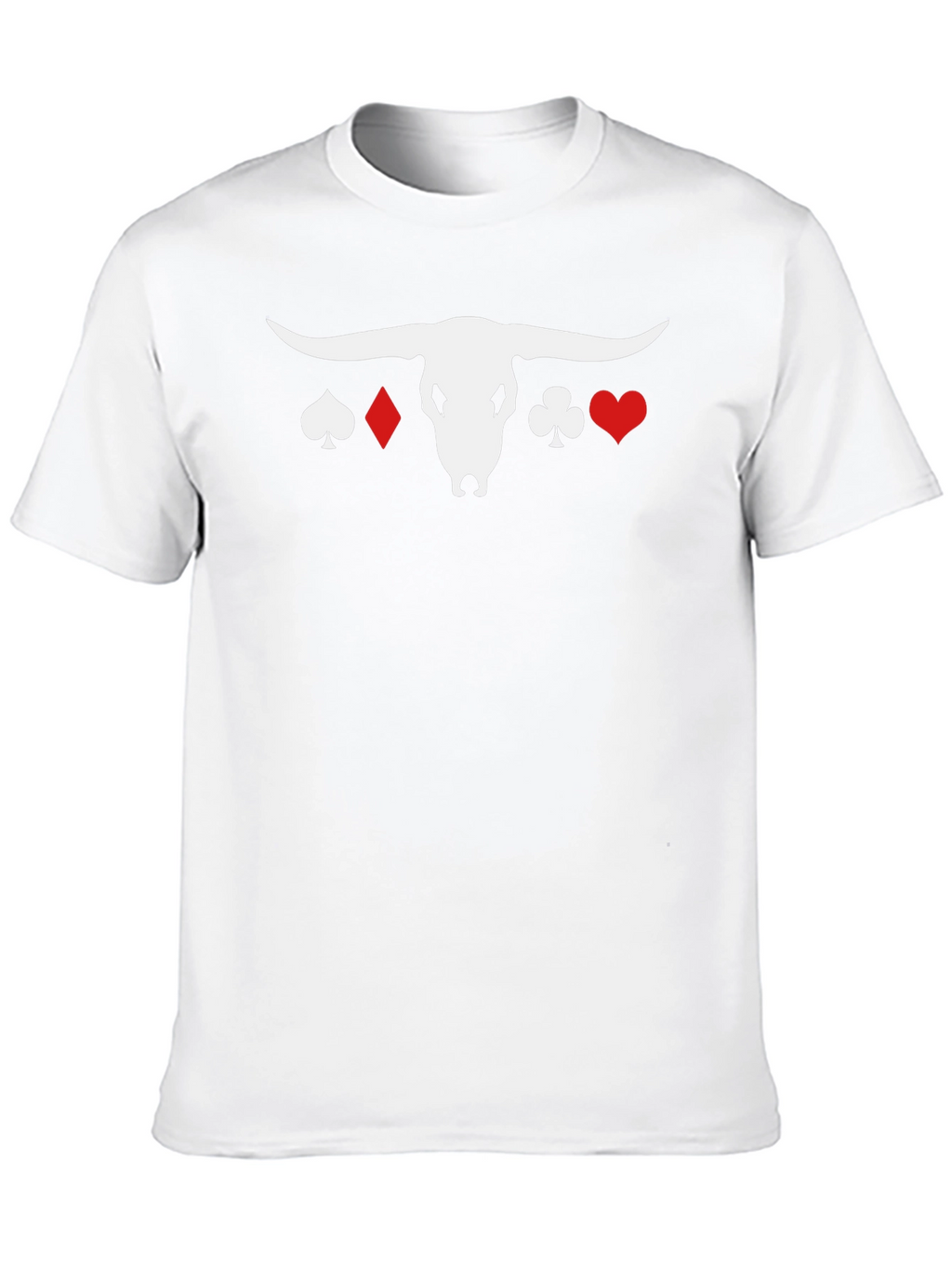Poker Bull Graphic Tee - Black Cotton Blend