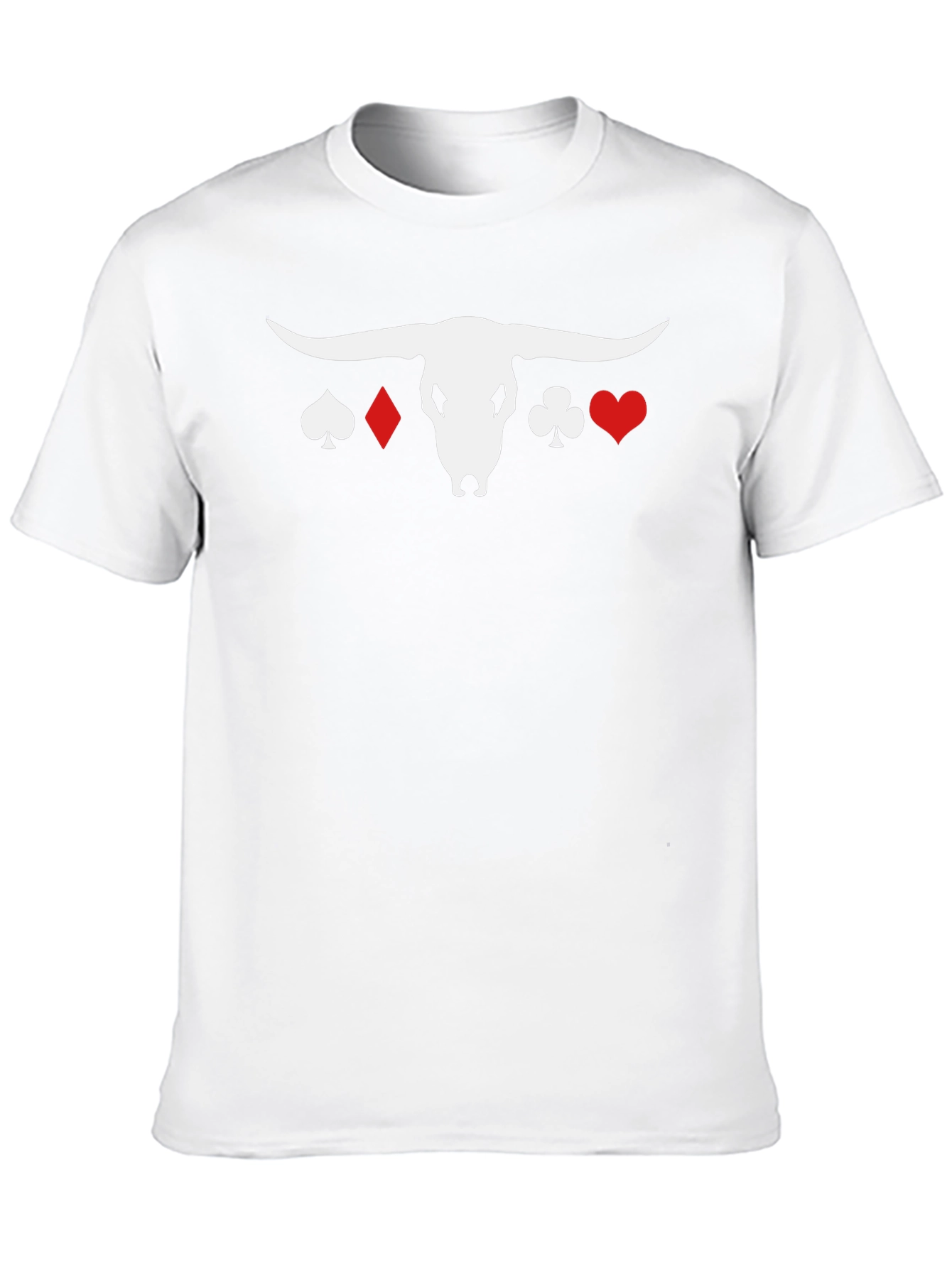 Poker Bull Graphic Tee - Black Cotton Blend