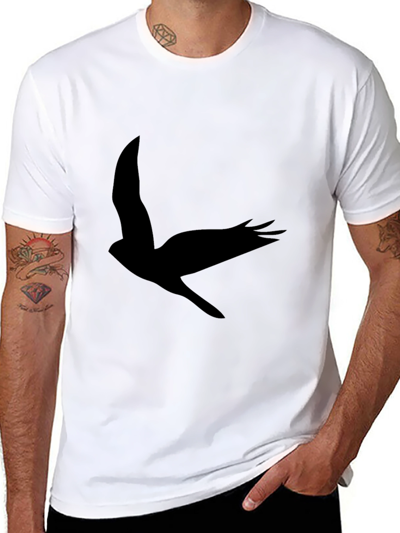 Black Bird Graphic Tee - Stylish & Unique Design