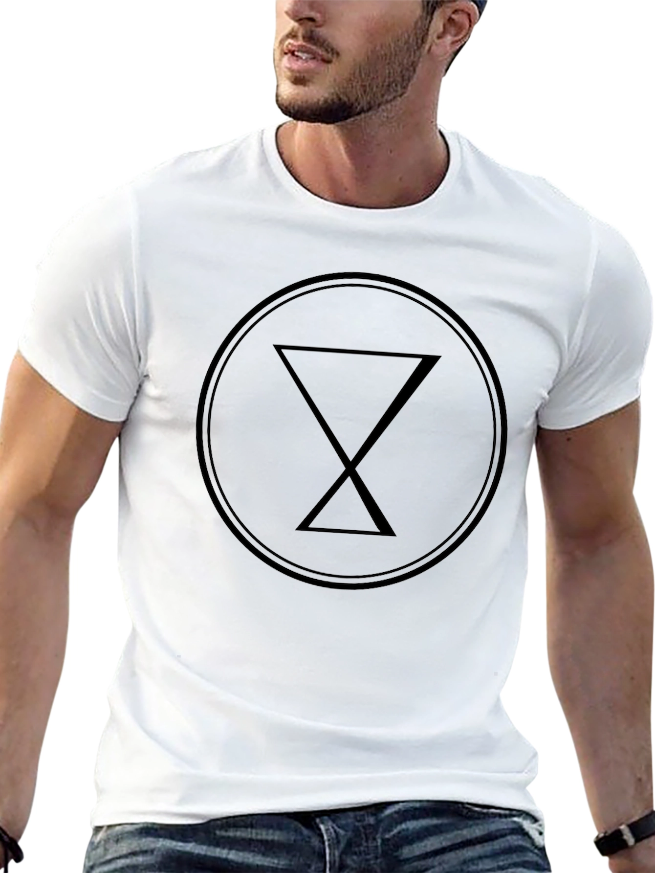 Geometric Symbol Black T-Shirt