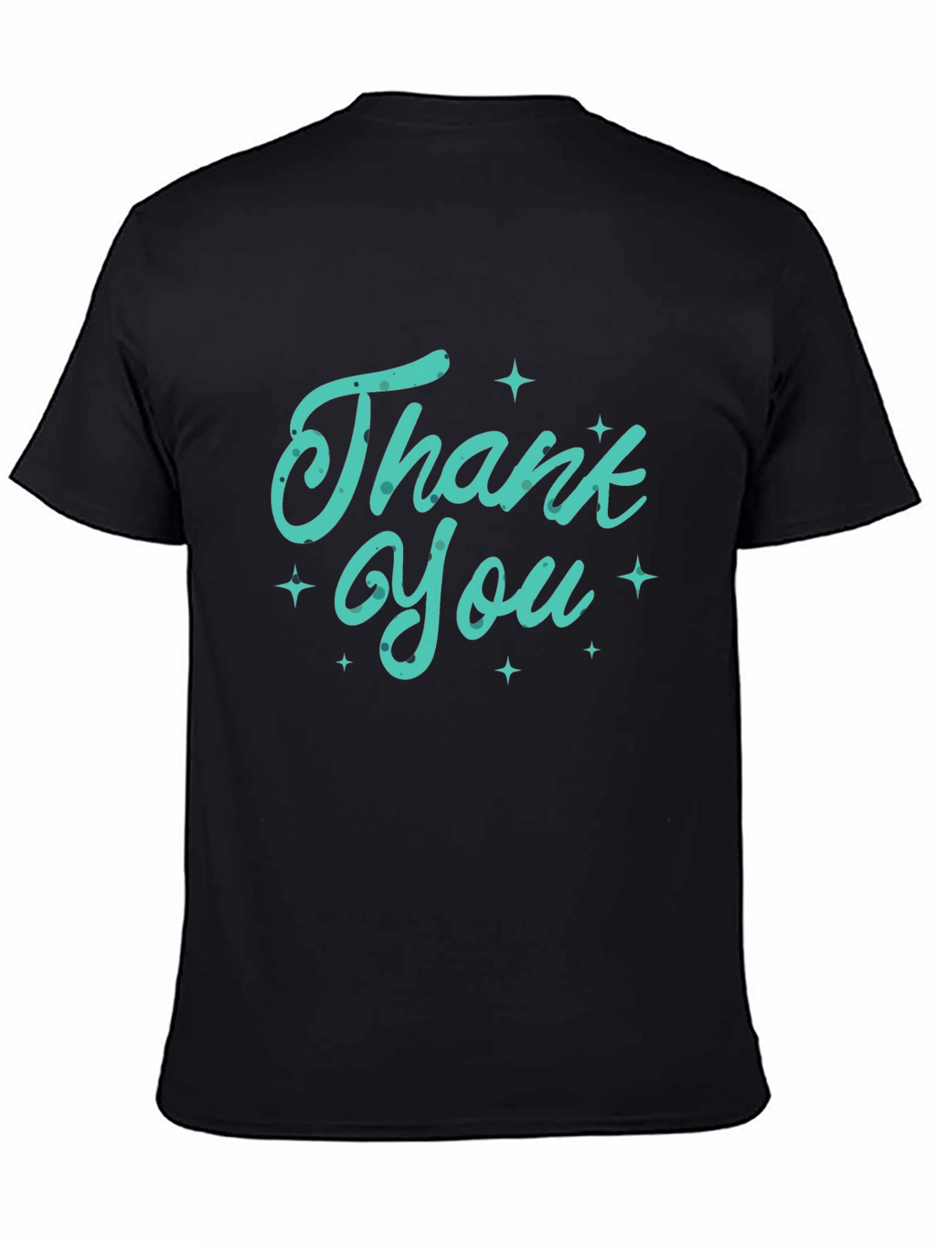 Thank You Graphic Tee - Soft Black T-Shirt