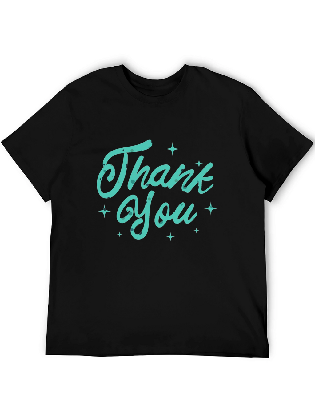 Thank You Graphic Tee - Soft Black T-Shirt