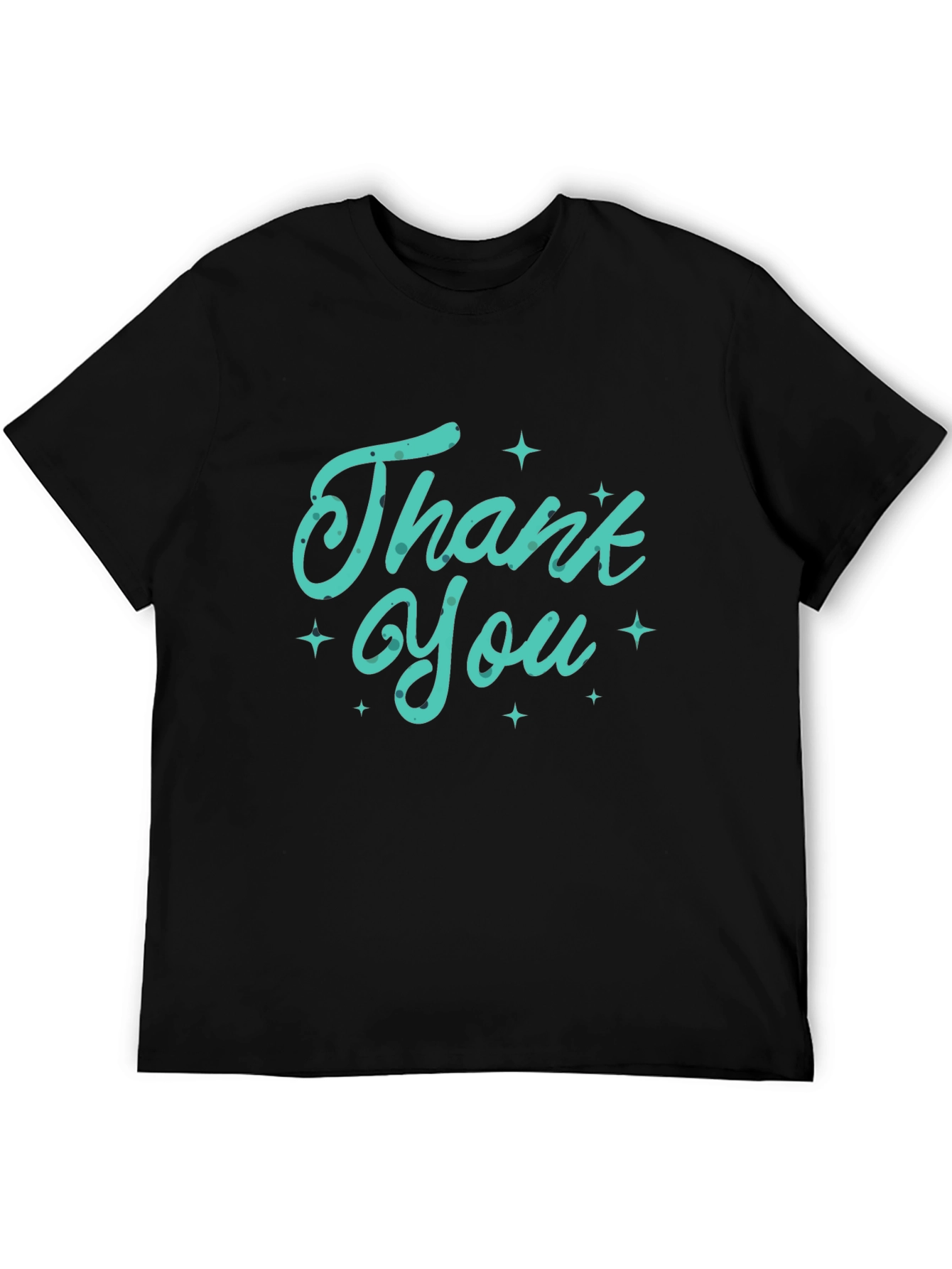 Thank You Graphic Tee - Soft Black T-Shirt