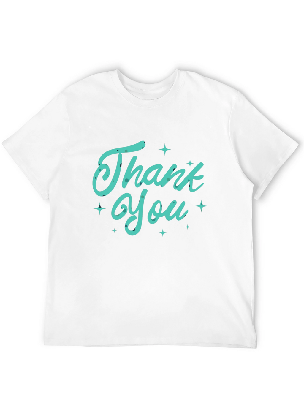 Thank You Graphic Tee - Soft Black T-Shirt