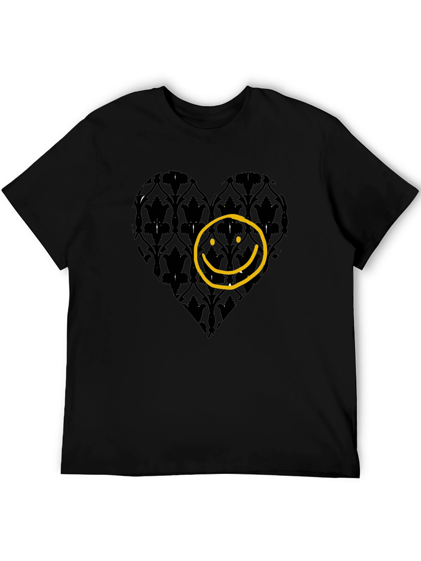 Heart Smiley Face Graphic T-Shirt