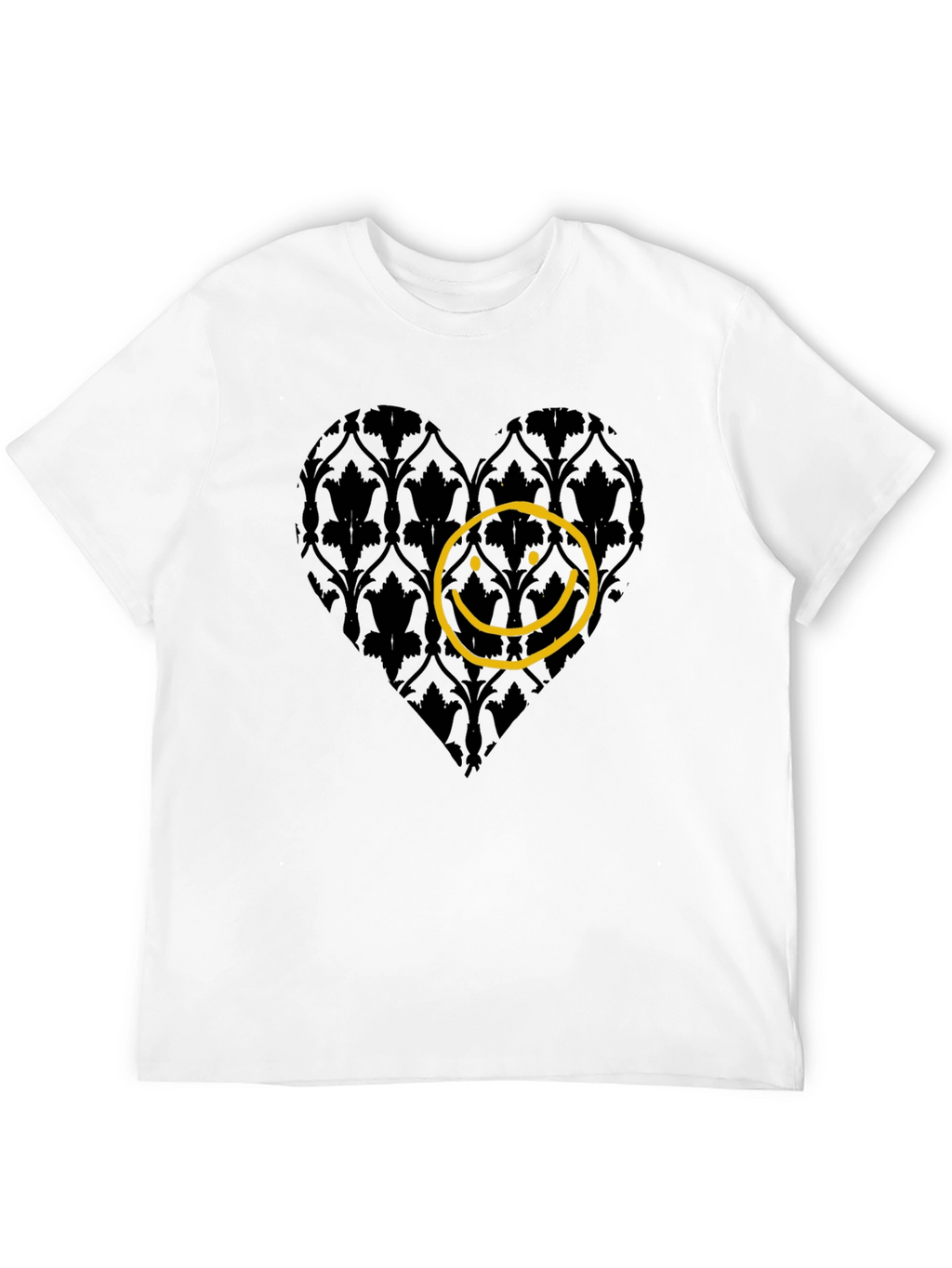 Heart Smiley Face Graphic T-Shirt