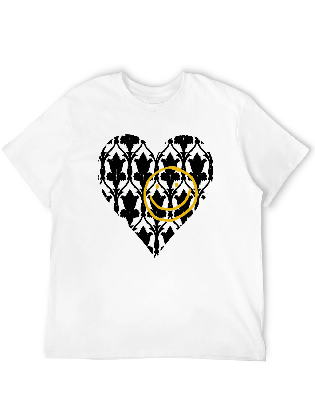 Heart Smiley Face Graphic T-Shirt