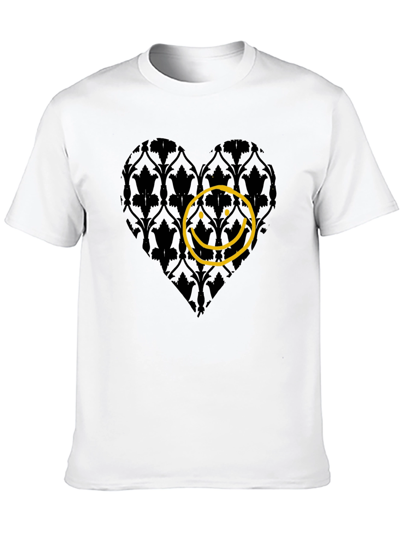 Heart Smiley Face Graphic T-Shirt