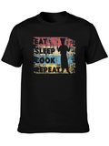 Eat Sleep Cook Repeat T-Shirt - Chef Life