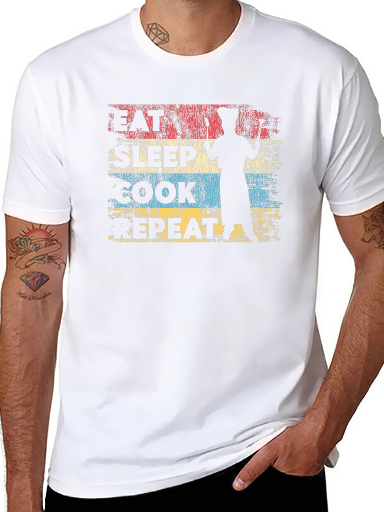 Eat Sleep Cook Repeat T-Shirt - Chef Life