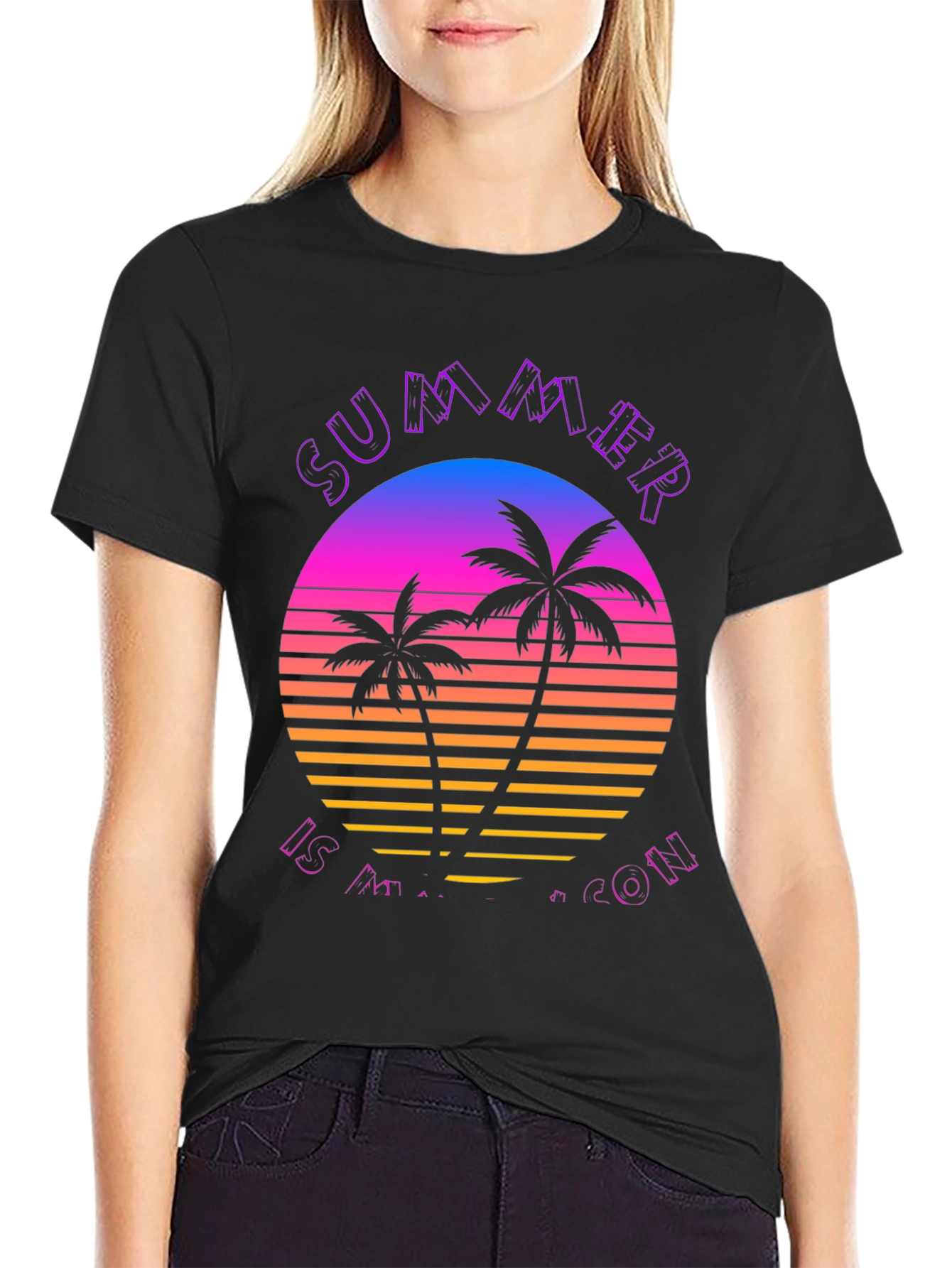 Summer Is My Season T-Shirt - Retro Palm Tree Design