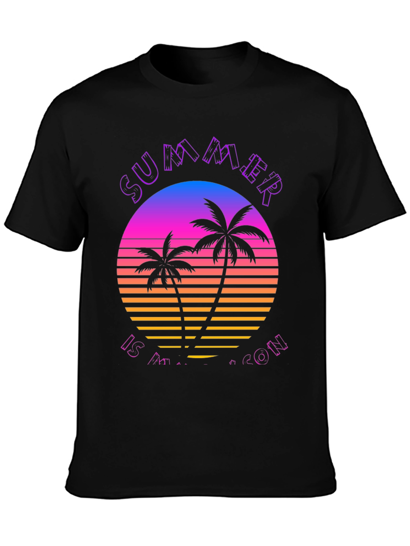 Summer Is My Season T-Shirt - Retro Palm Tree Design