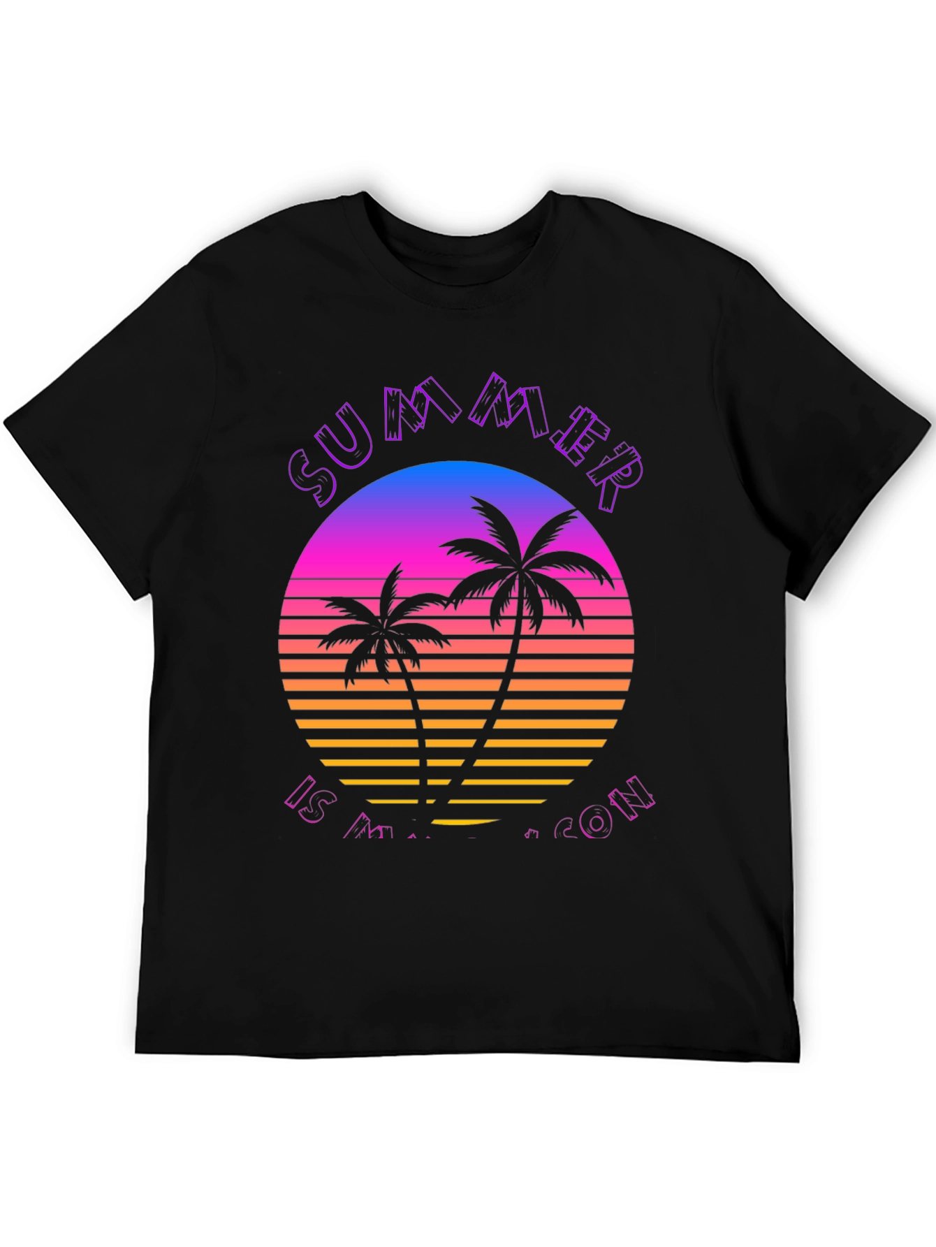 Summer Is My Season T-Shirt - Retro Palm Tree Design