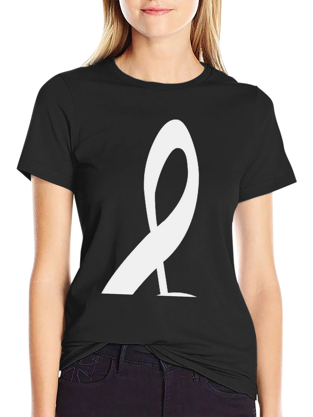 Stylish Black T-Shirt with White Graphic Design