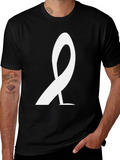 Stylish Black T-Shirt with White Graphic Design