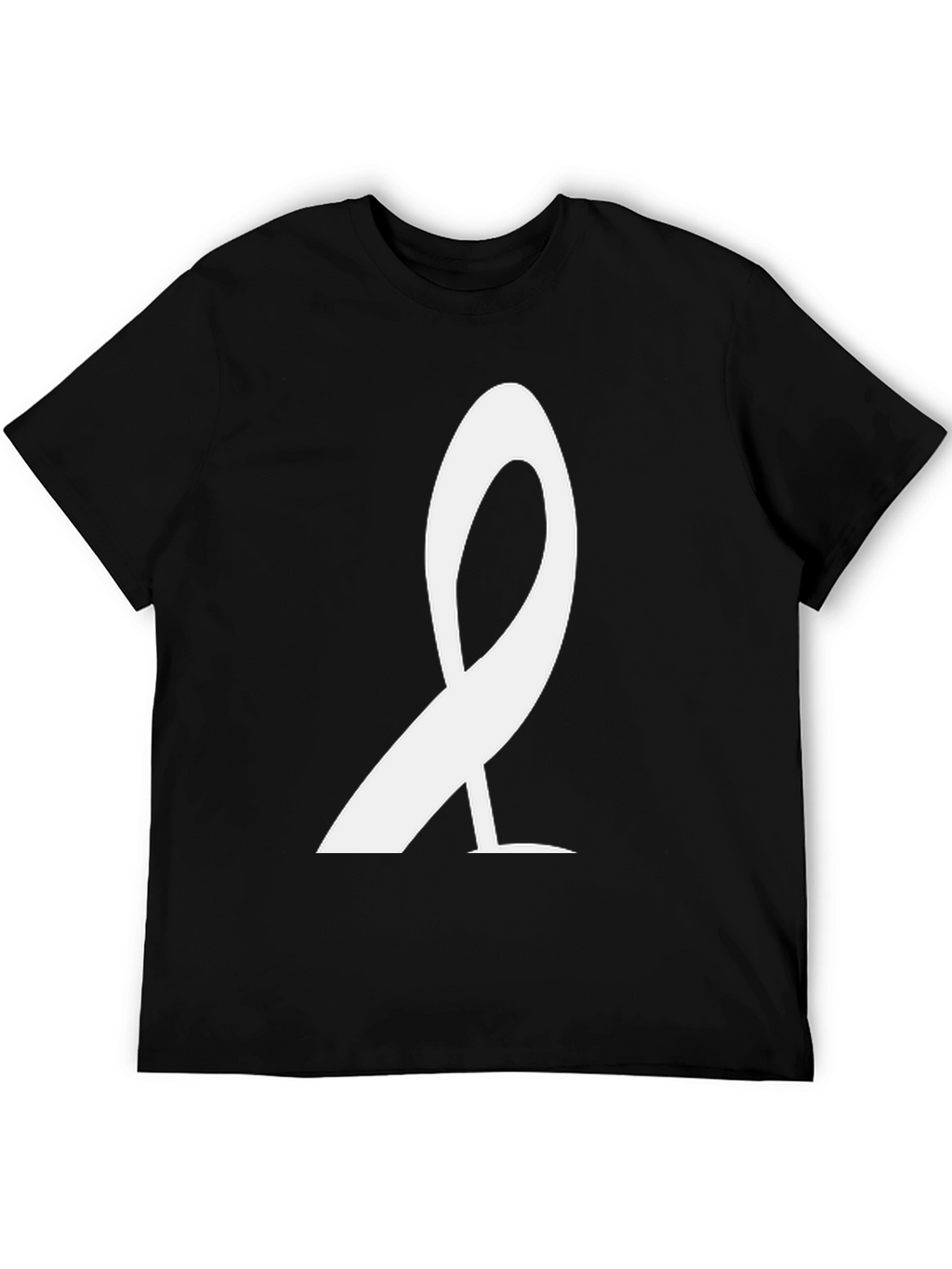 Stylish Black T-Shirt with White Graphic Design