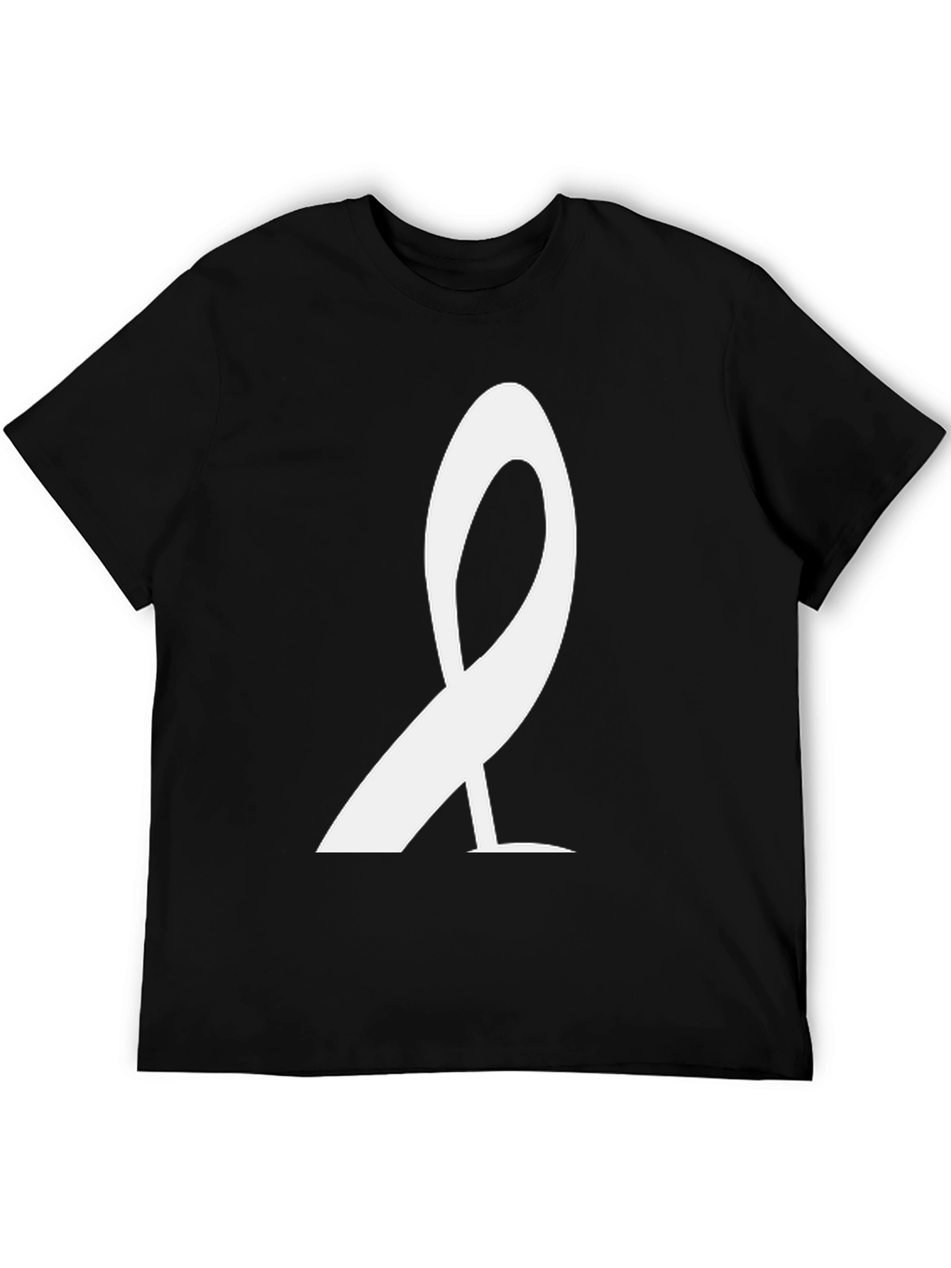 Stylish Black T-Shirt with White Graphic Design