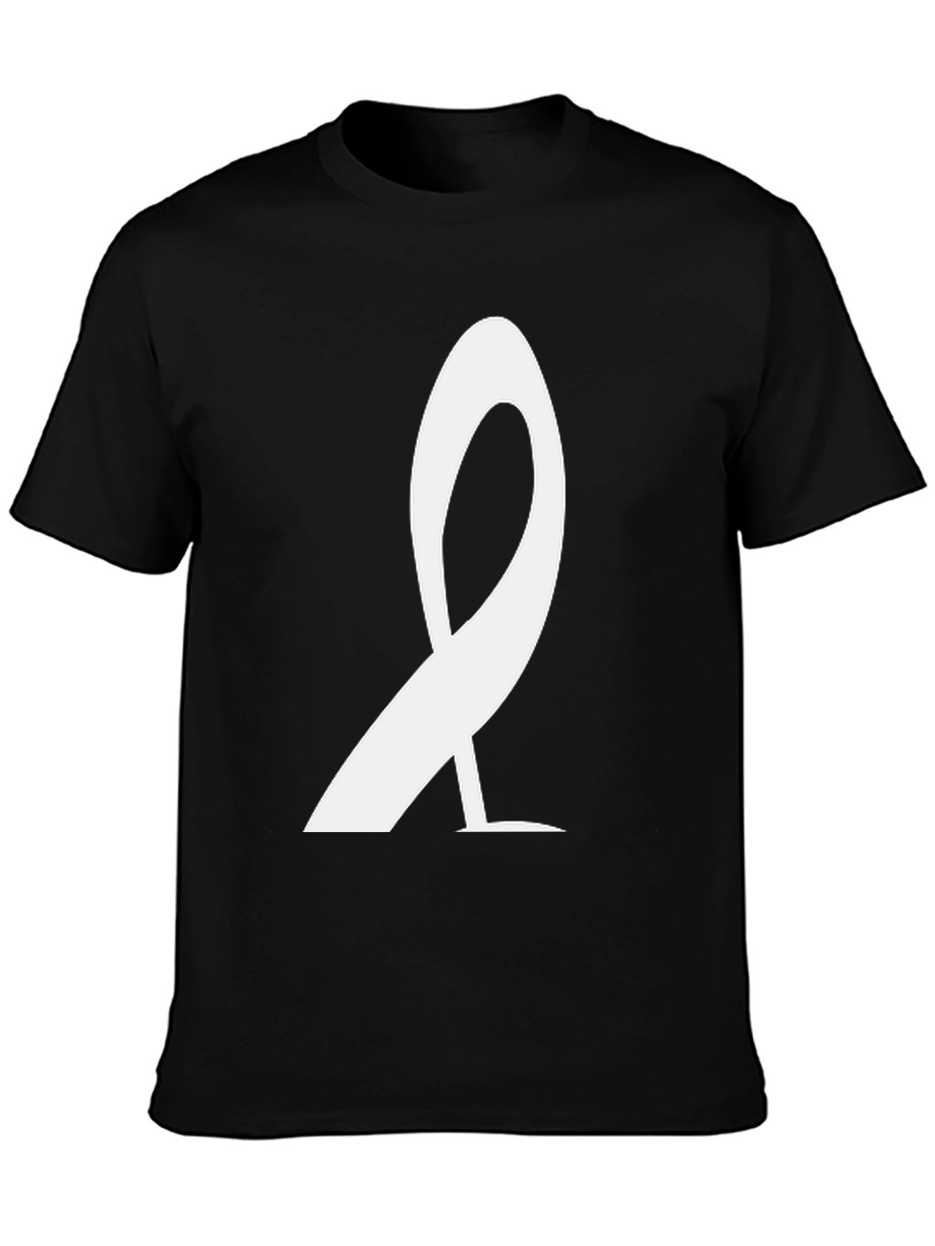 Stylish Black T-Shirt with White Graphic Design