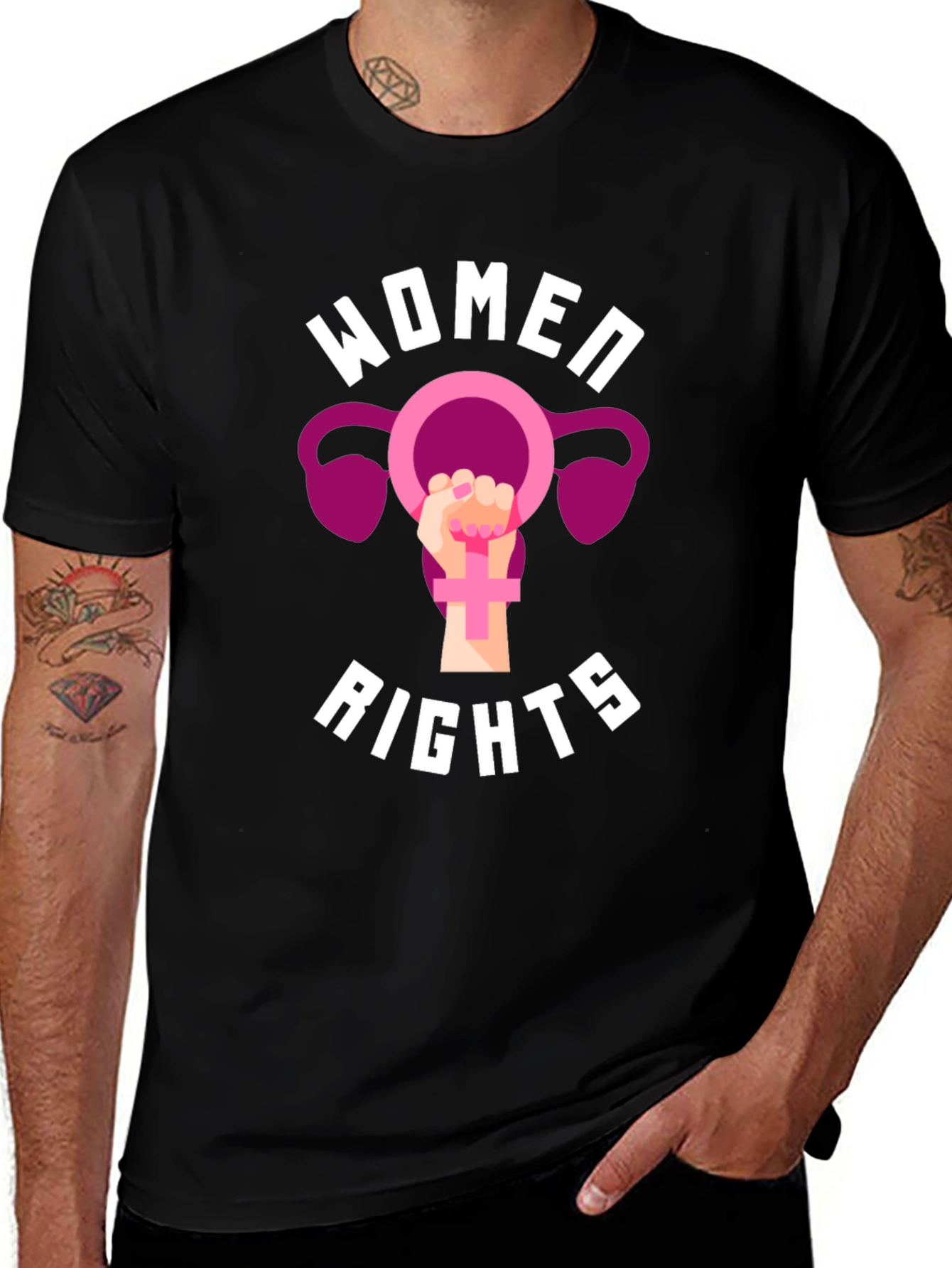 Womens Rights Black Graphic Tee