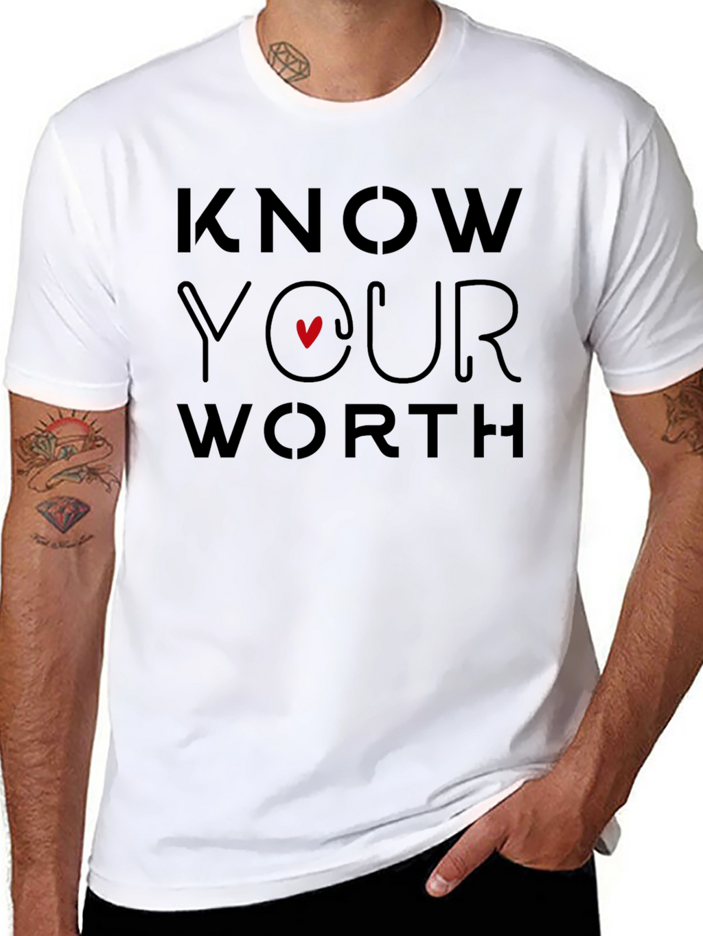 Know Your Worth Graphic Tee - Black
