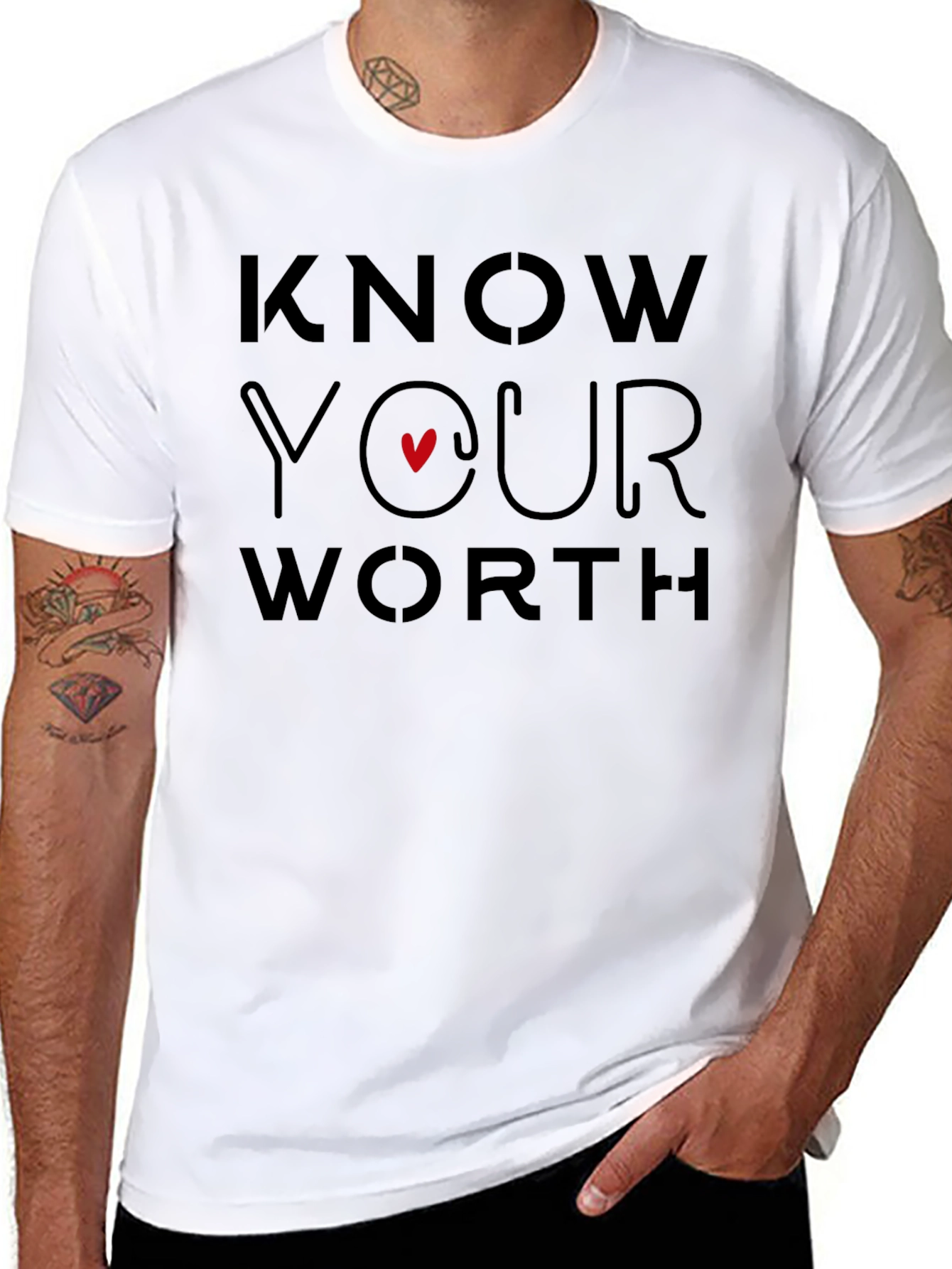 Know Your Worth Graphic Tee - Black