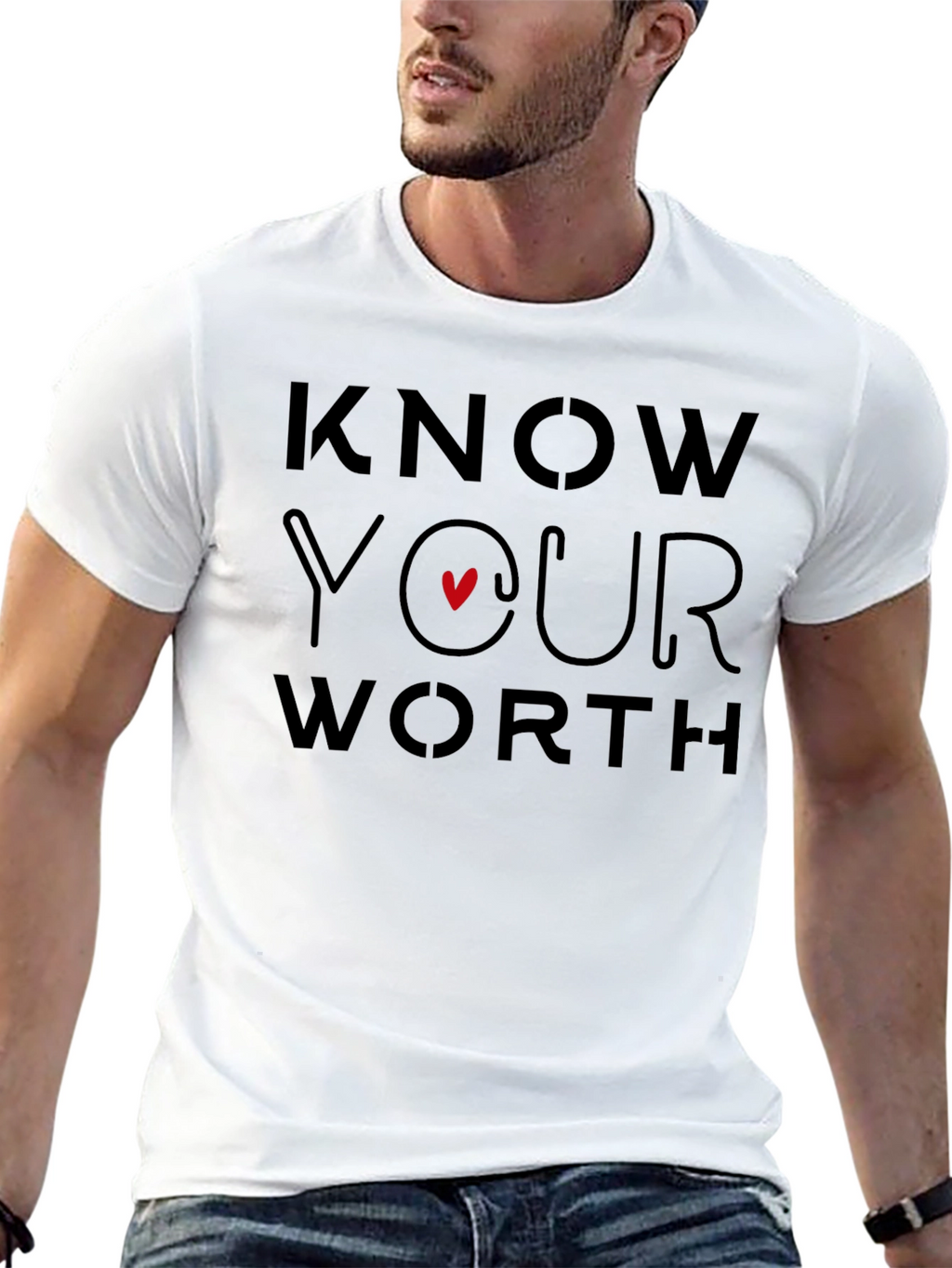 Know Your Worth Graphic Tee - Black