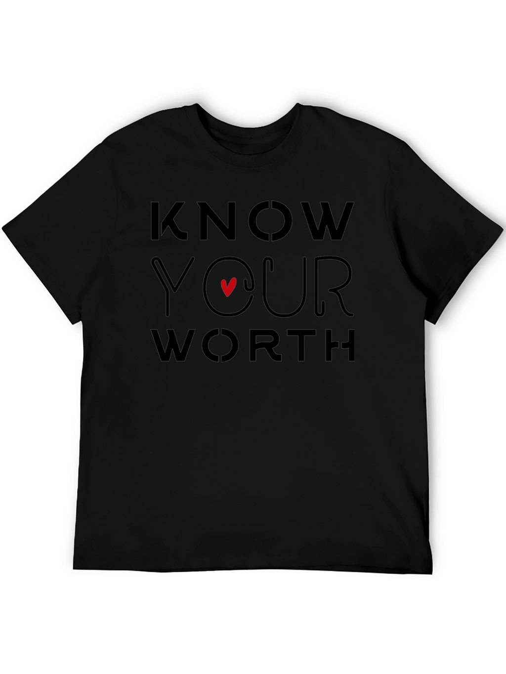 Know Your Worth Graphic Tee - Black