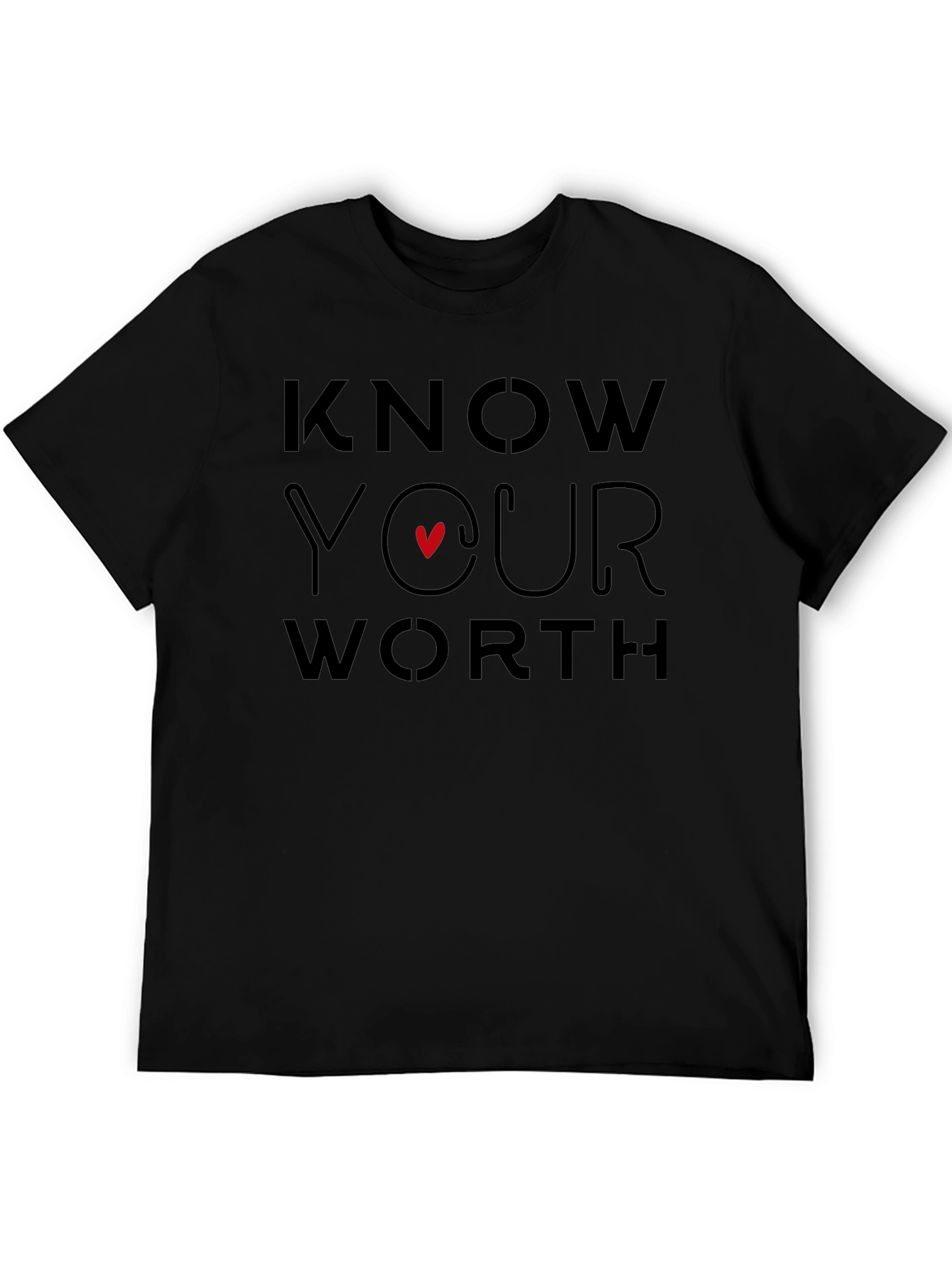Know Your Worth Graphic Tee - Black