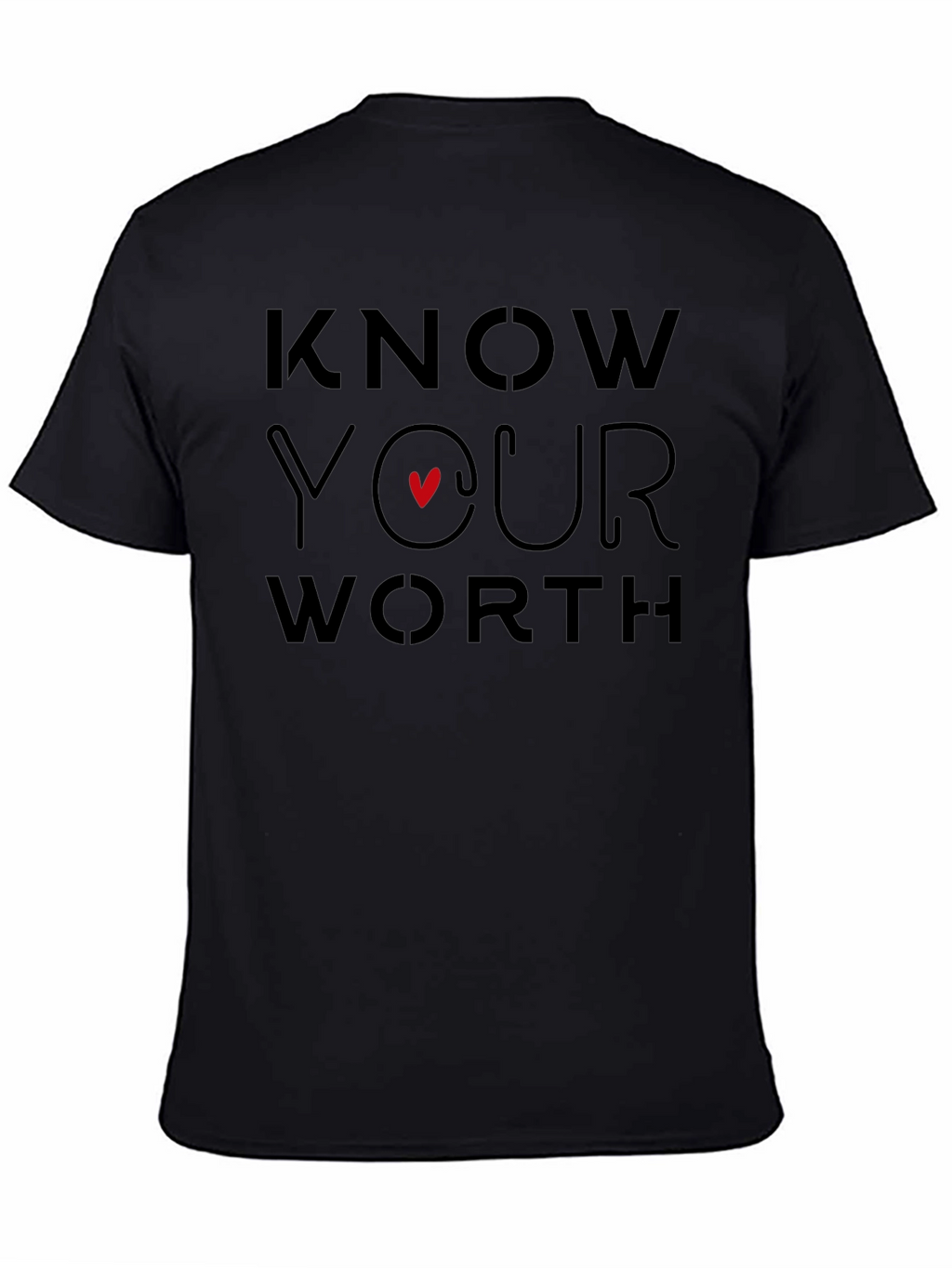 Know Your Worth Graphic Tee - Black