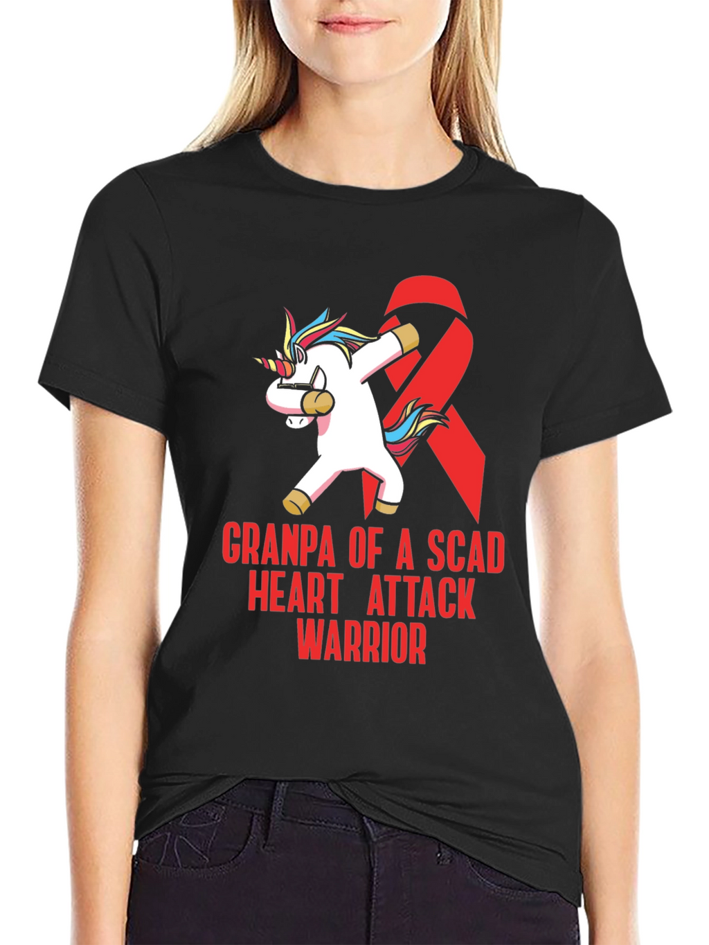 SCAD Heart Attack Warrior Grandpa T-Shirt