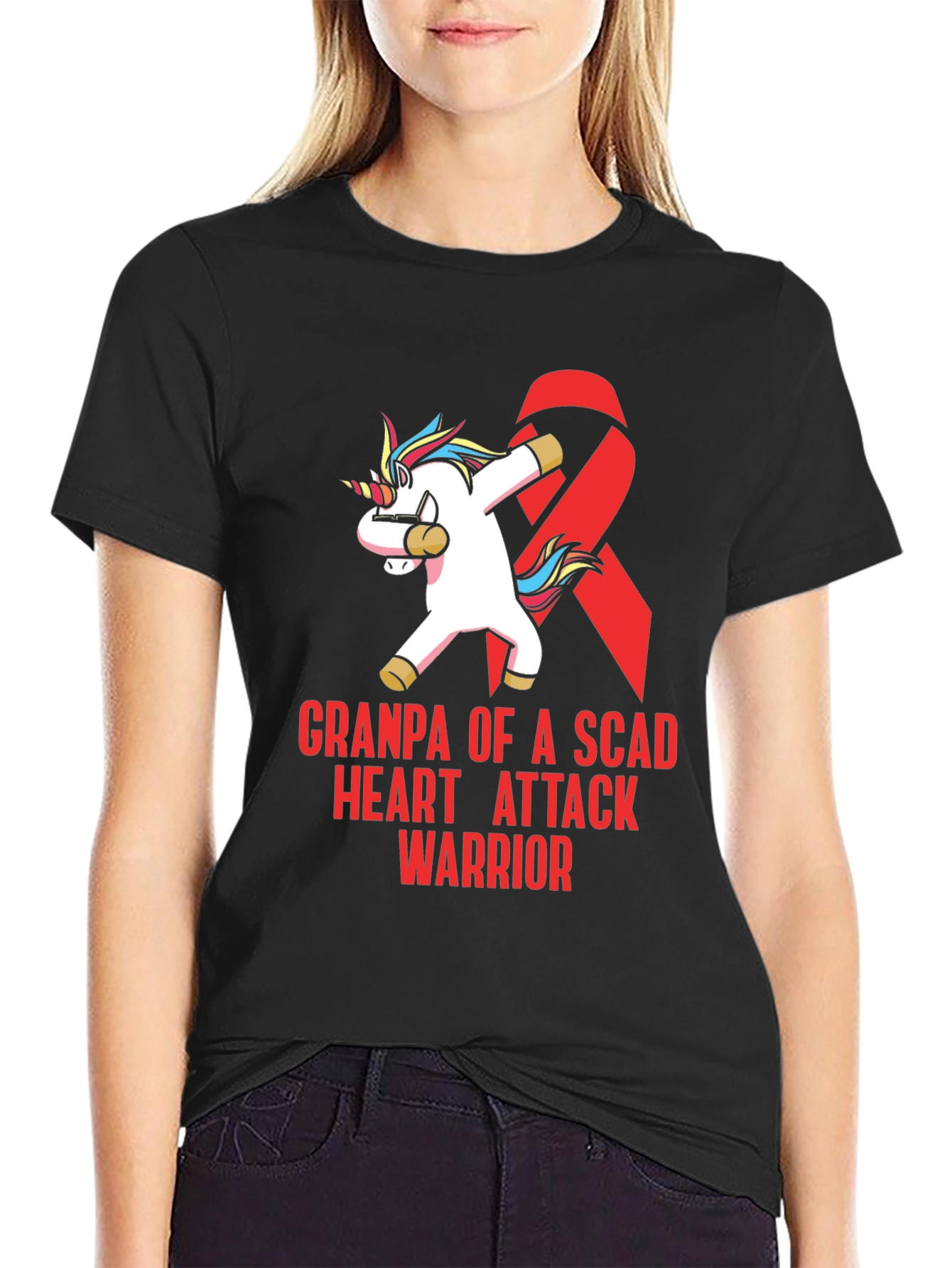 SCAD Heart Attack Warrior Grandpa T-Shirt