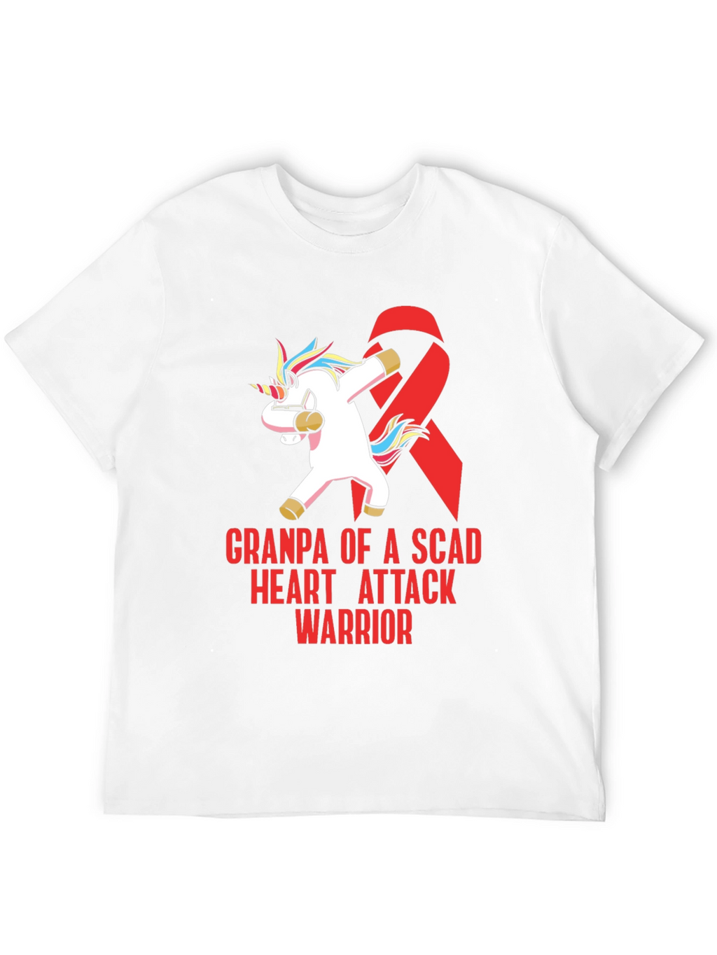 SCAD Heart Attack Warrior Grandpa T-Shirt