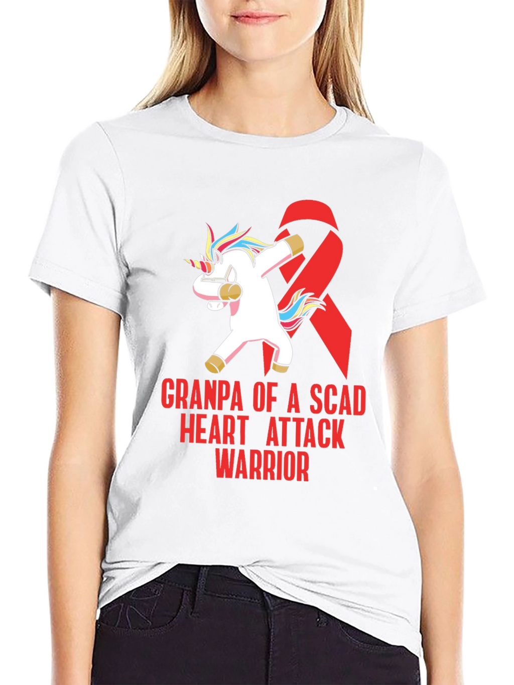 SCAD Heart Attack Warrior Grandpa T-Shirt
