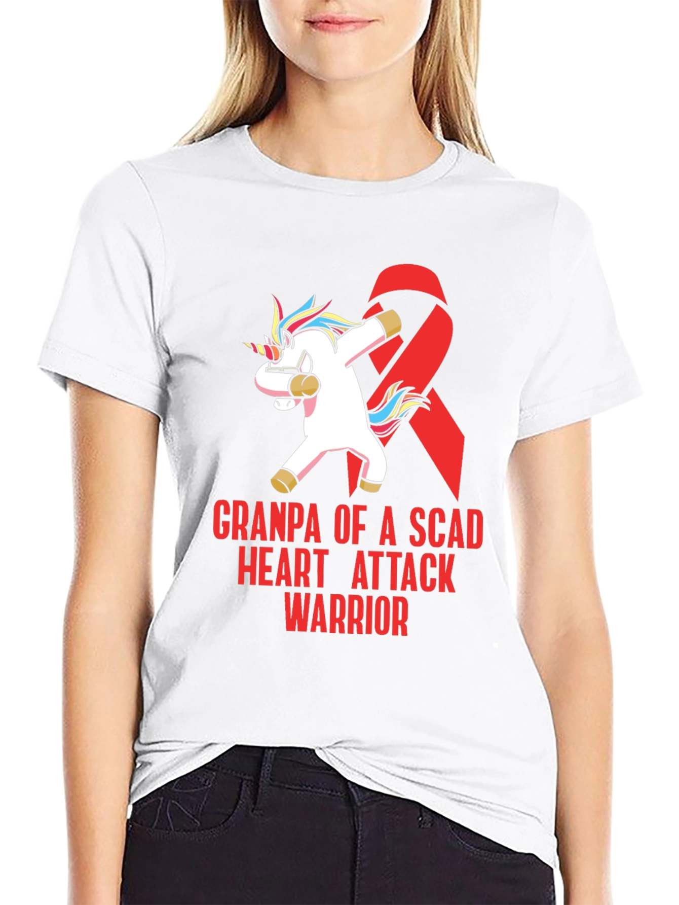 SCAD Heart Attack Warrior Grandpa T-Shirt