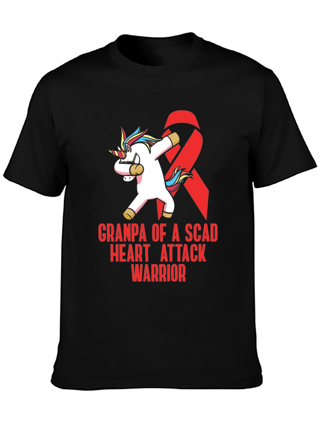SCAD Heart Attack Warrior Grandpa T-Shirt