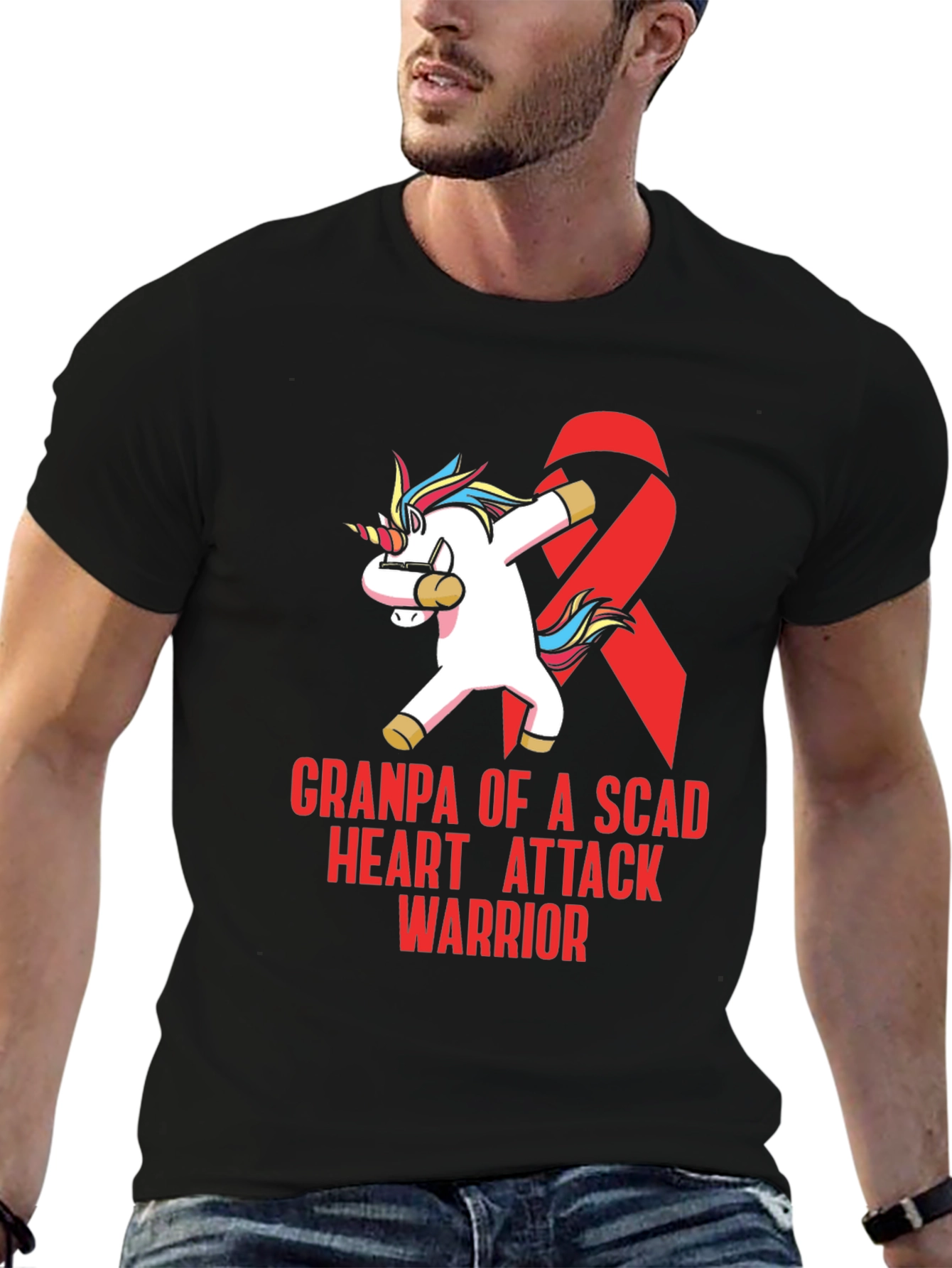 SCAD Heart Attack Warrior Grandpa T-Shirt