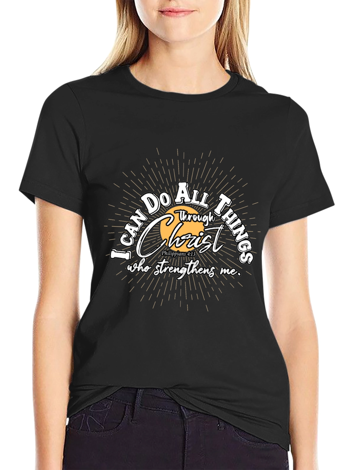 Faith-Inspired Black Graphic Tee