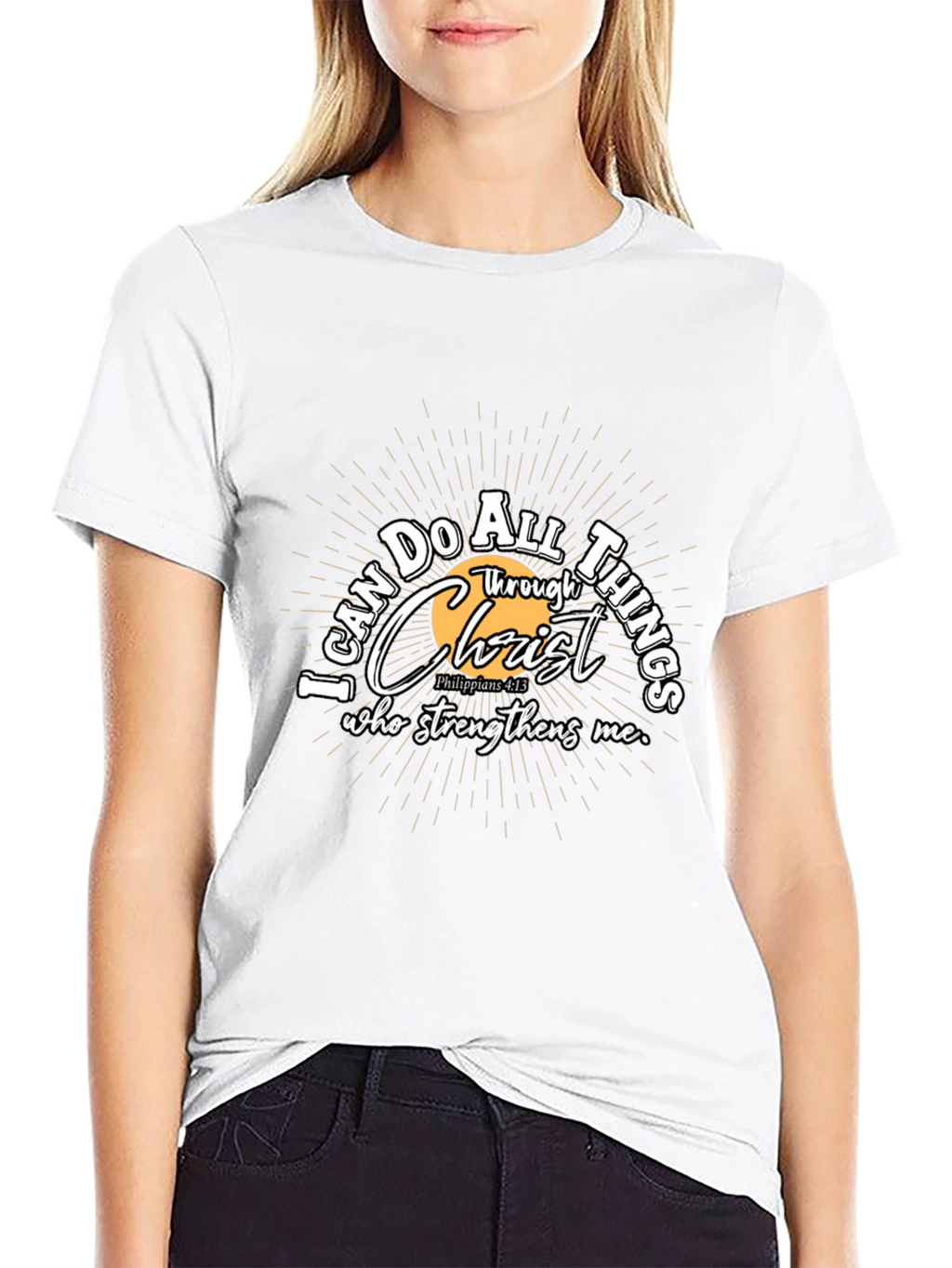 Faith-Inspired Black Graphic Tee