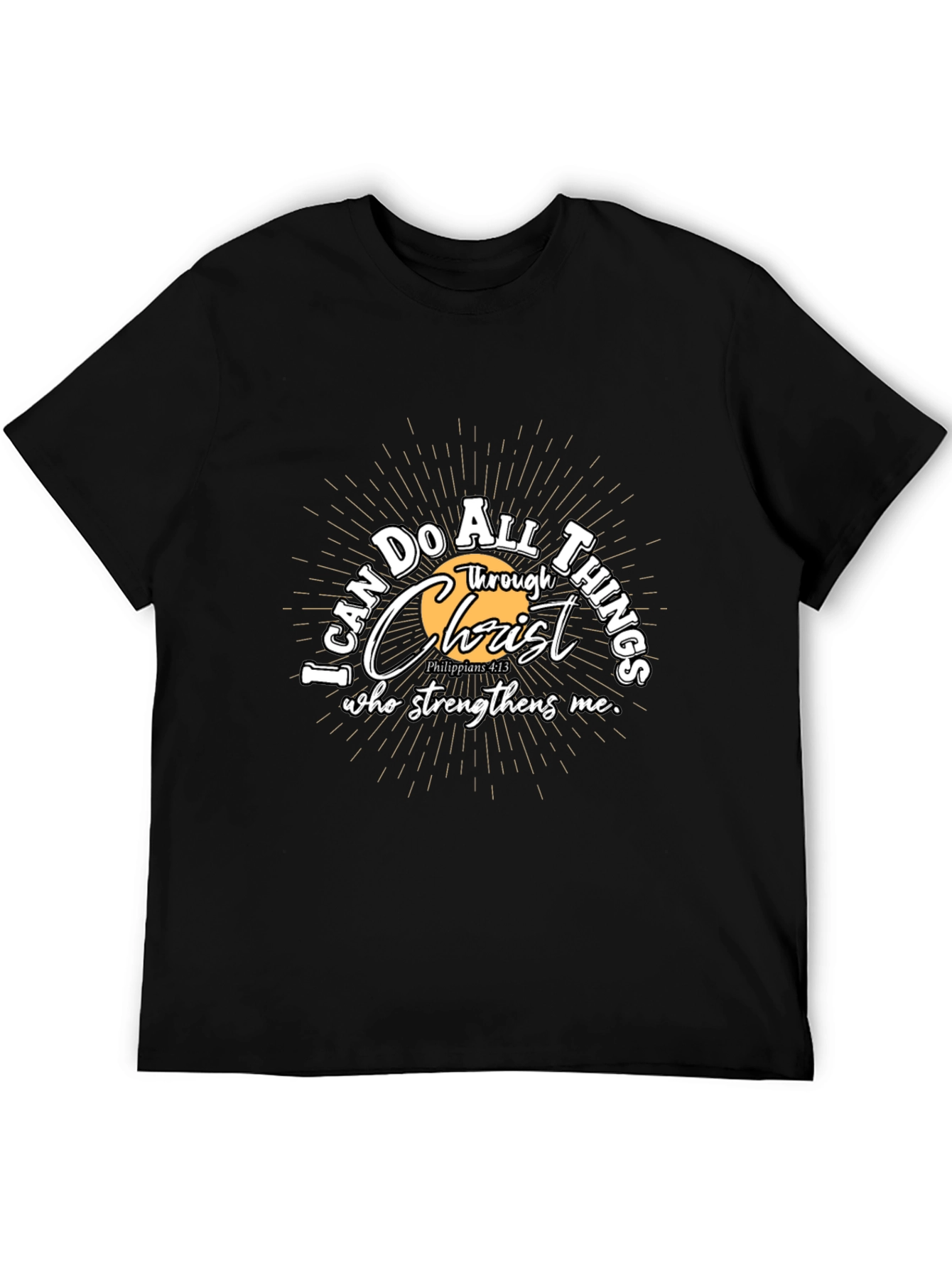 Faith-Inspired Black Graphic Tee