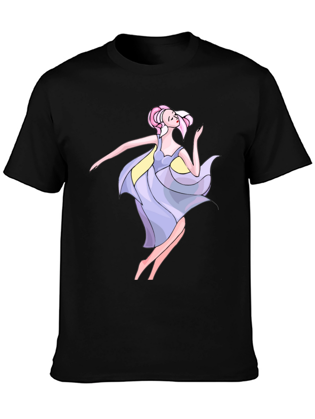 Dancing Woman Graphic Black Tee
