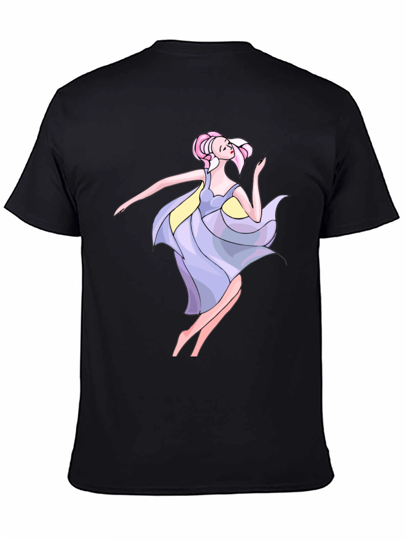 Dancing Woman Graphic Black Tee
