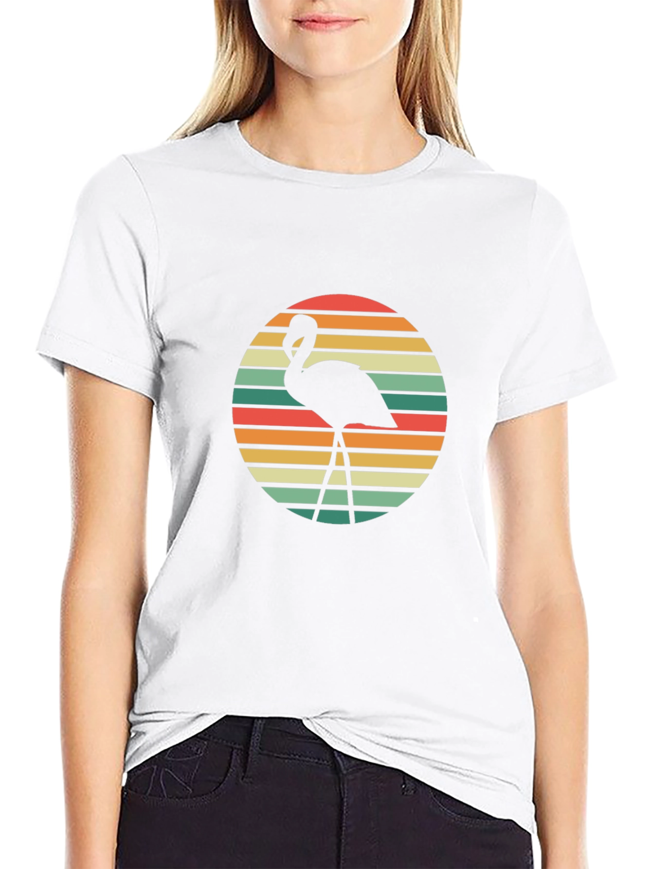 Retro Flamingo Graphic Tee - Stylish Casual Wear