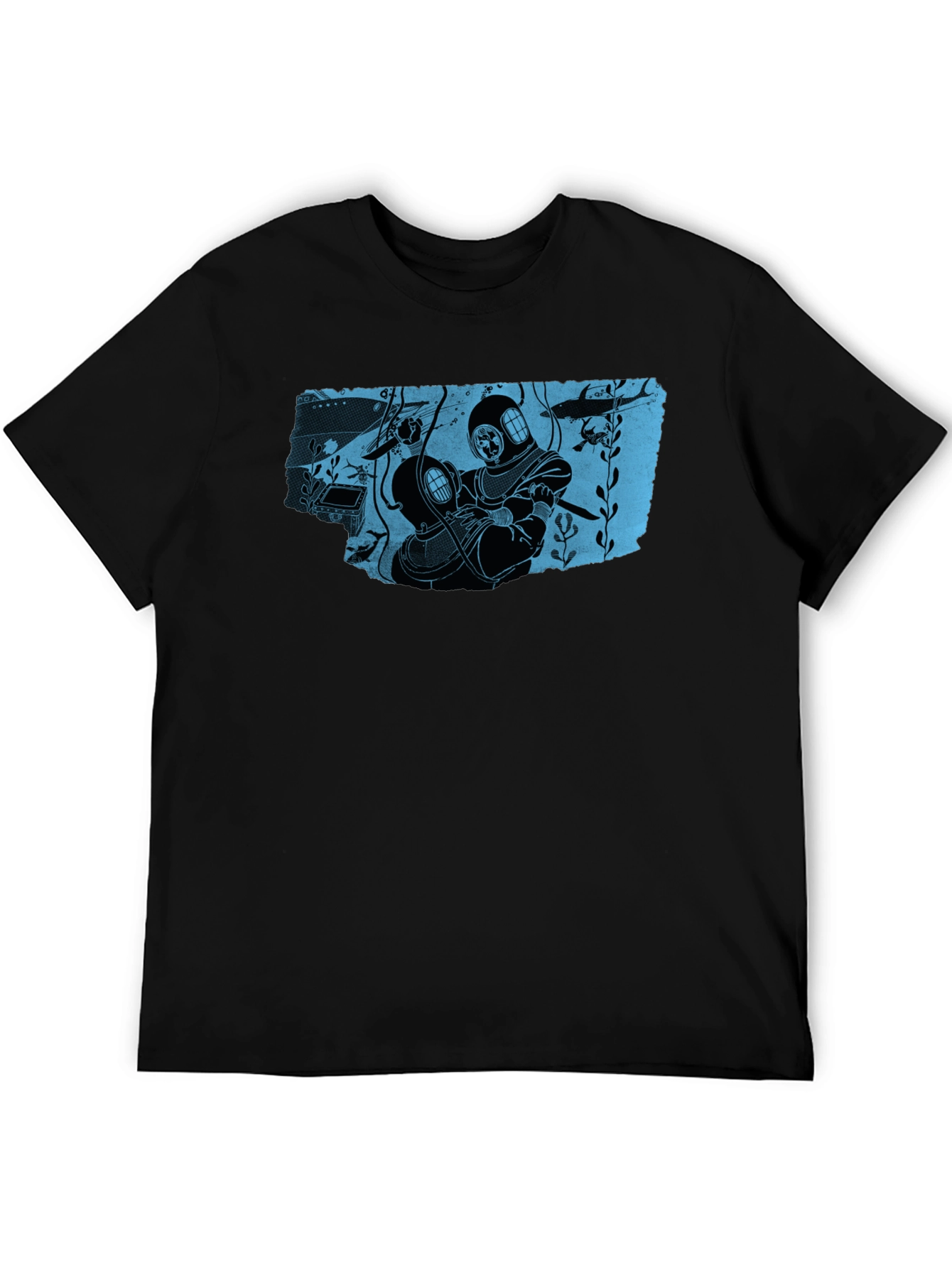 Vintage Diver Graphic Tee - Black