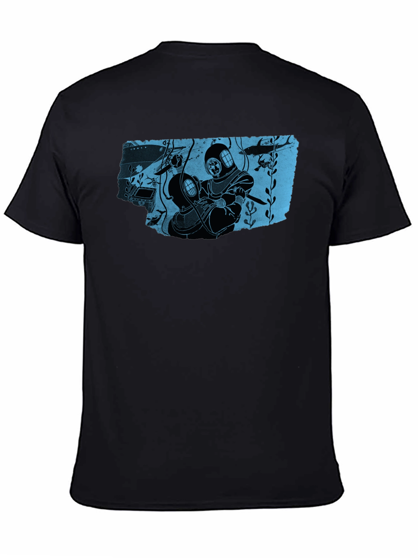 Vintage Diver Graphic Tee - Black