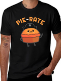 Pie-Rate Funny Pun Graphic T-Shirt