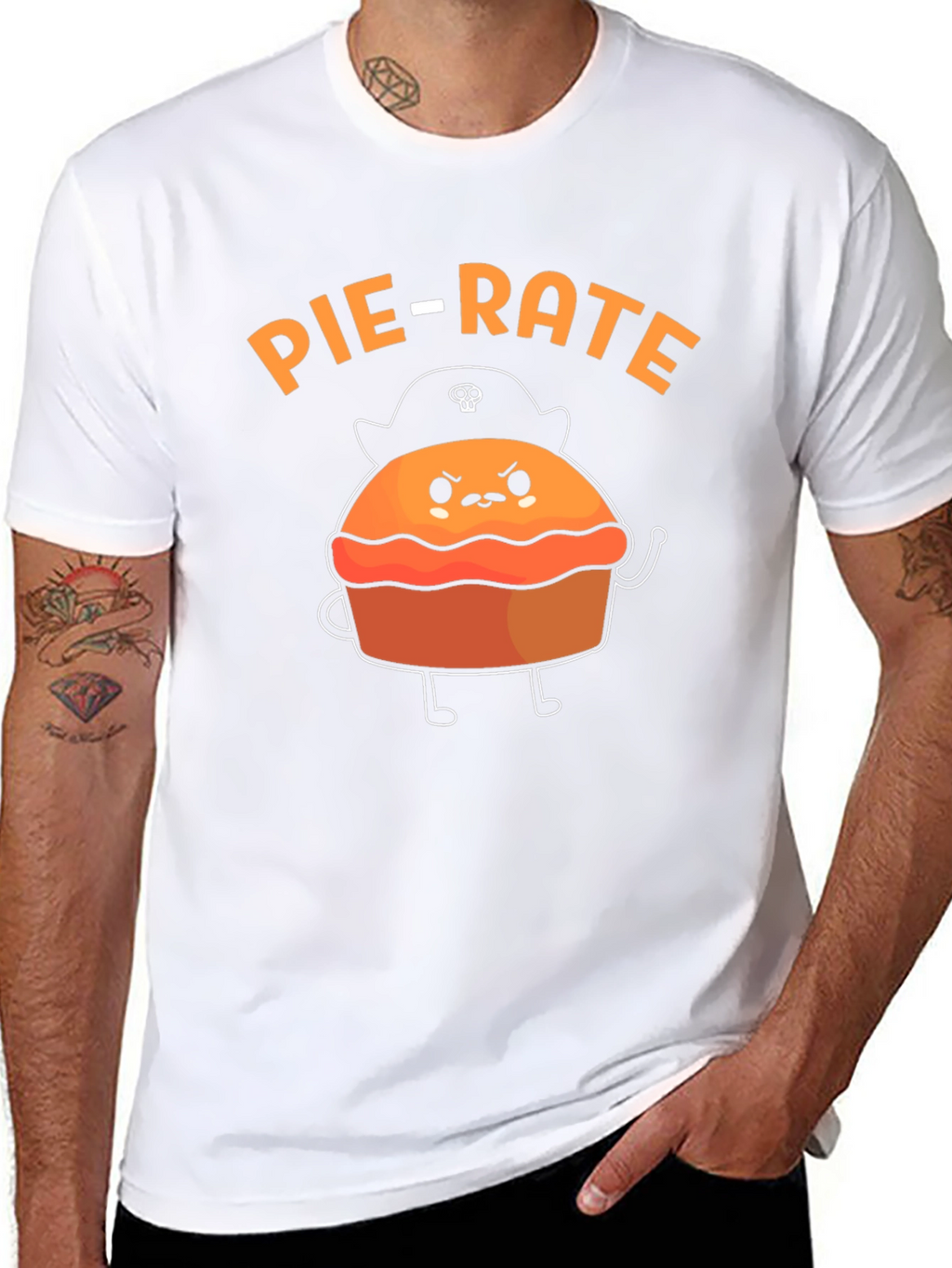 Pie-Rate Funny Pun Graphic T-Shirt