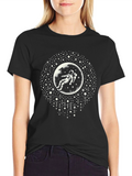 Astronaut Moonscape Black T-Shirt