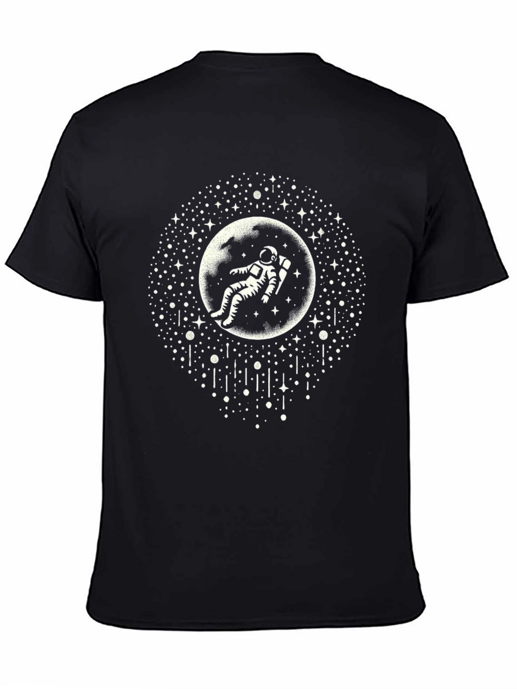 Astronaut Moonscape Black T-Shirt