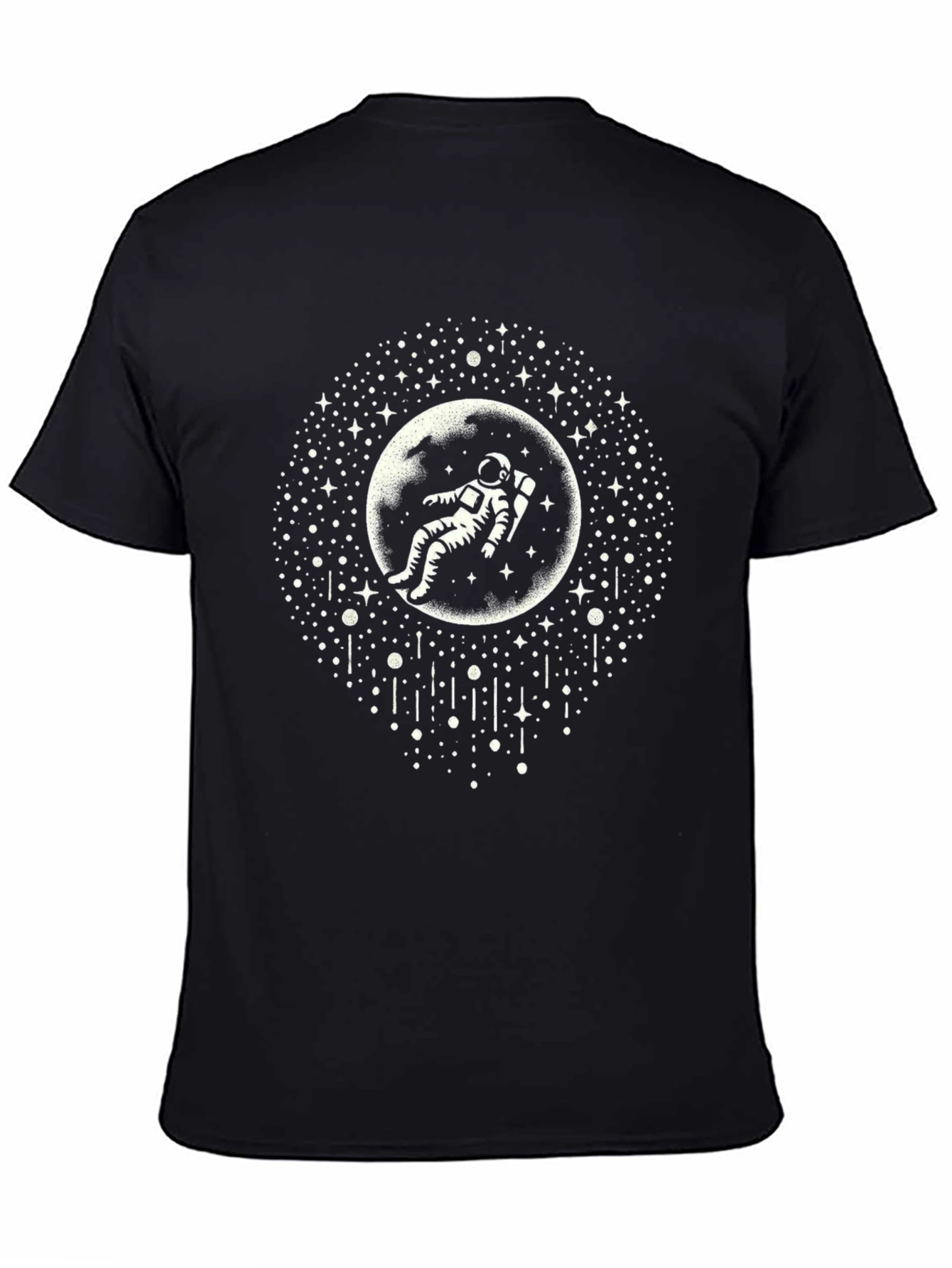 Astronaut Moonscape Black T-Shirt